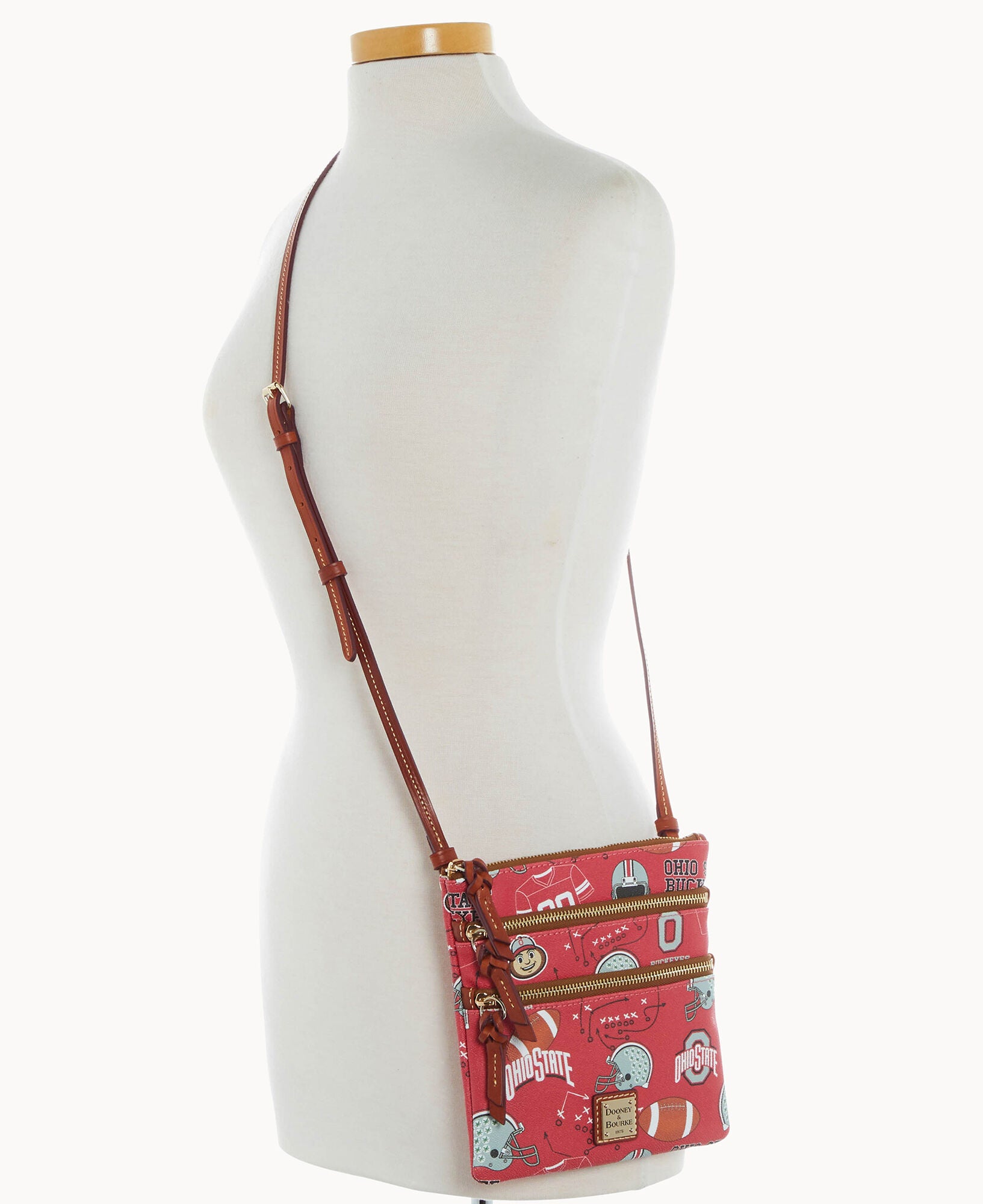 Collegiate Ohio State University Triple Zip Crossbody - Image 4