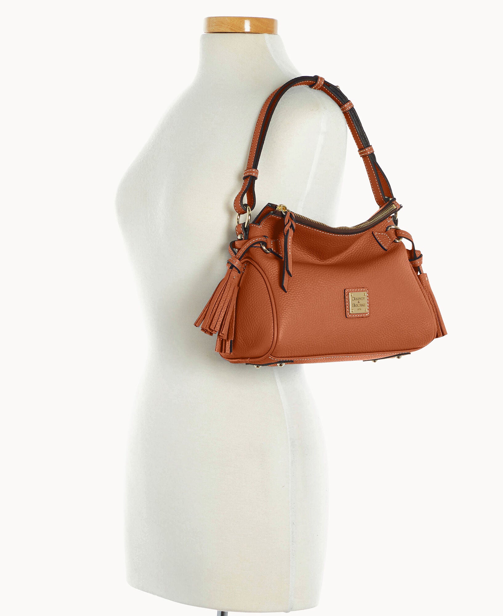 Pebble Grain Tassel Shoulder Bag - Image 8