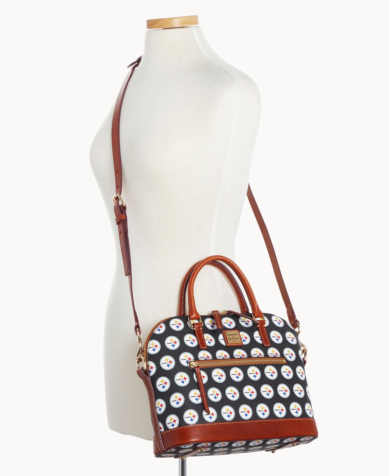 NFL Steelers Domed Zip Satchel - Image 4