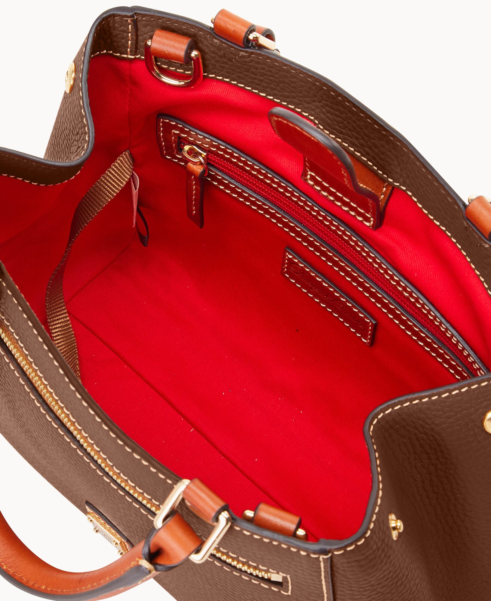 Pebble Grain Small Zip Satchel - Image 8