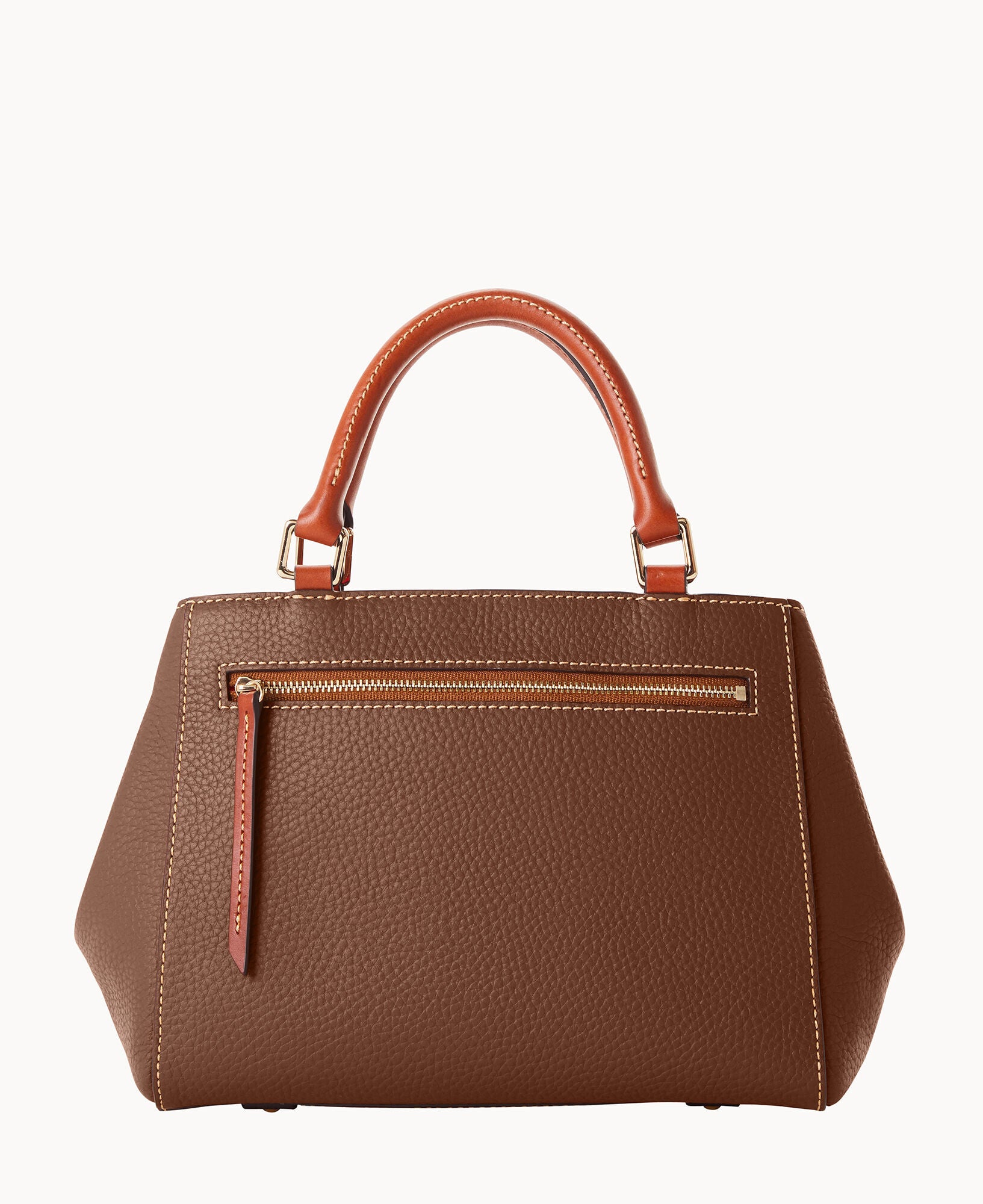 Pebble Grain Small Zip Satchel - Image 9