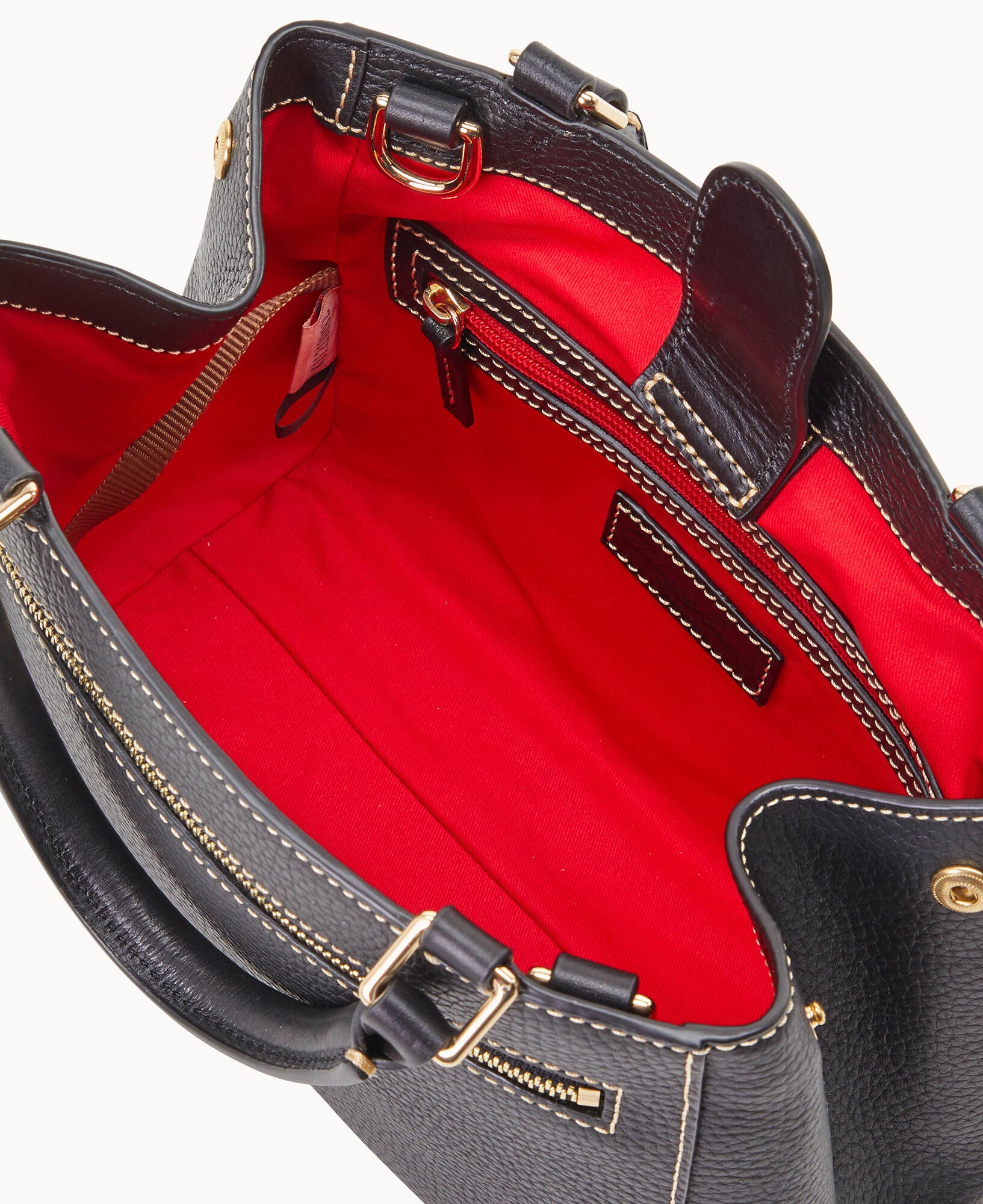 Pebble Grain Small Zip Satchel - Image 3