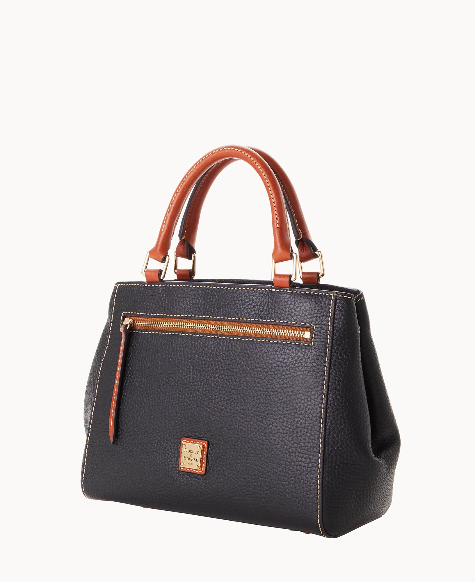 Pebble Grain Small Zip Satchel - Image 12