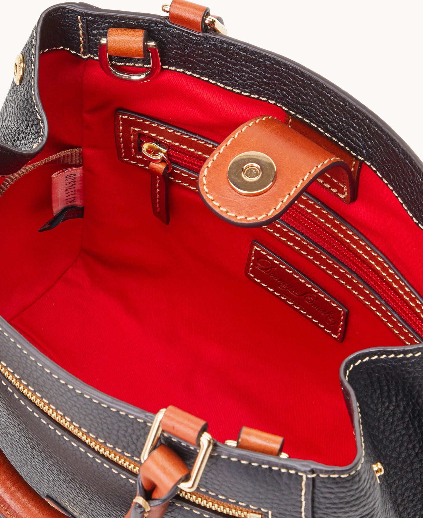Pebble Grain Small Zip Satchel - Image 13