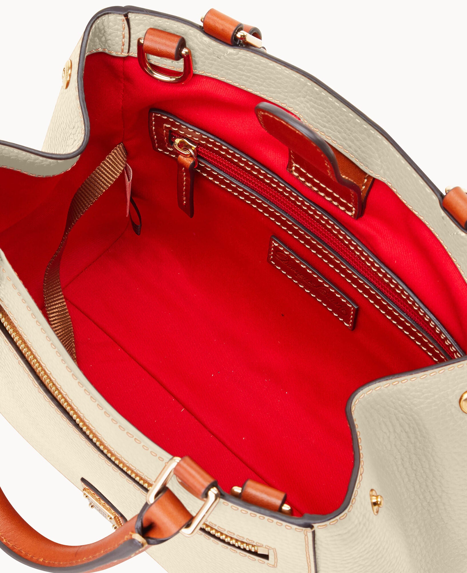 Pebble Grain Small Zip Satchel - Image 18