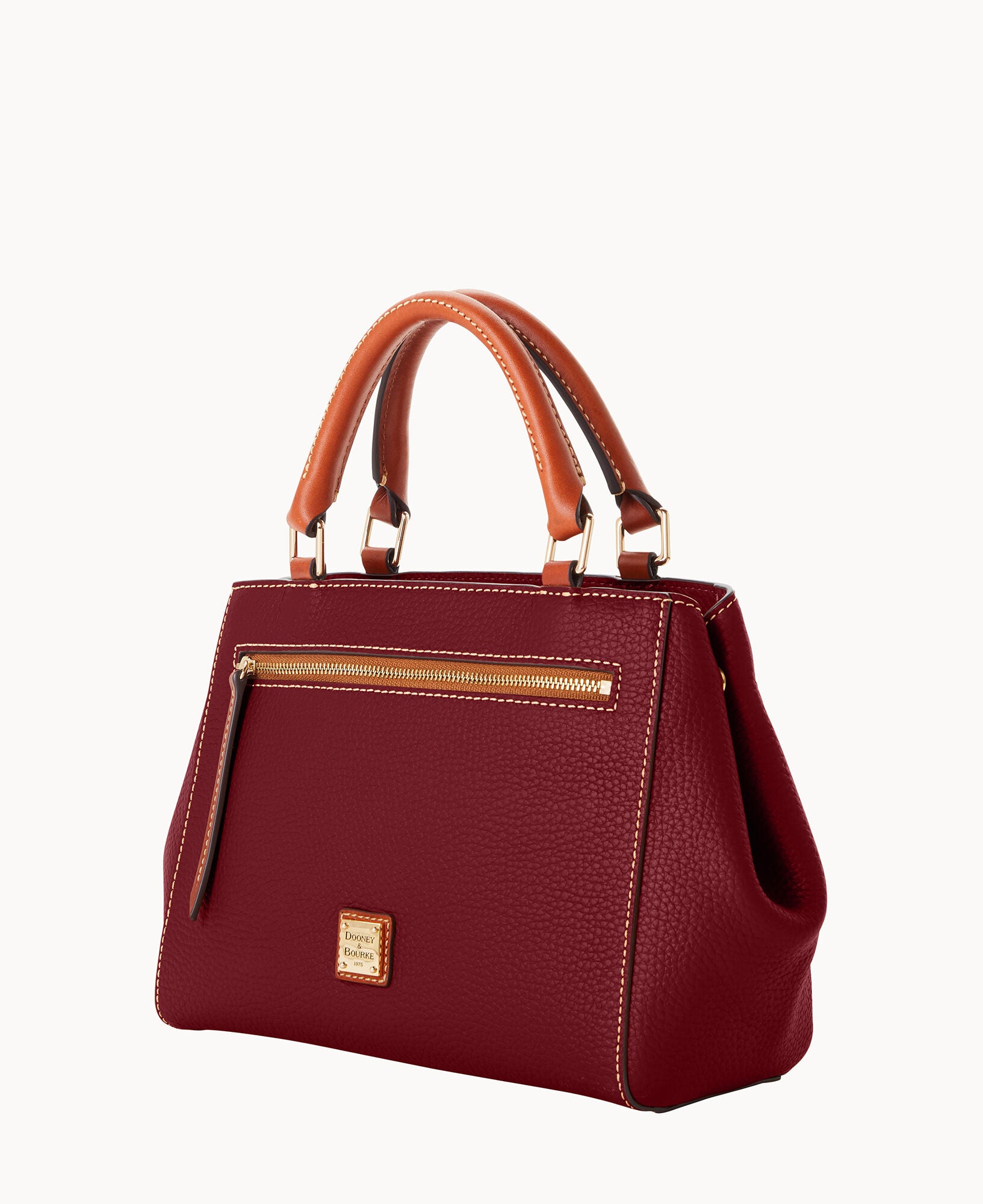 Pebble Grain Small Zip Satchel - Image 22
