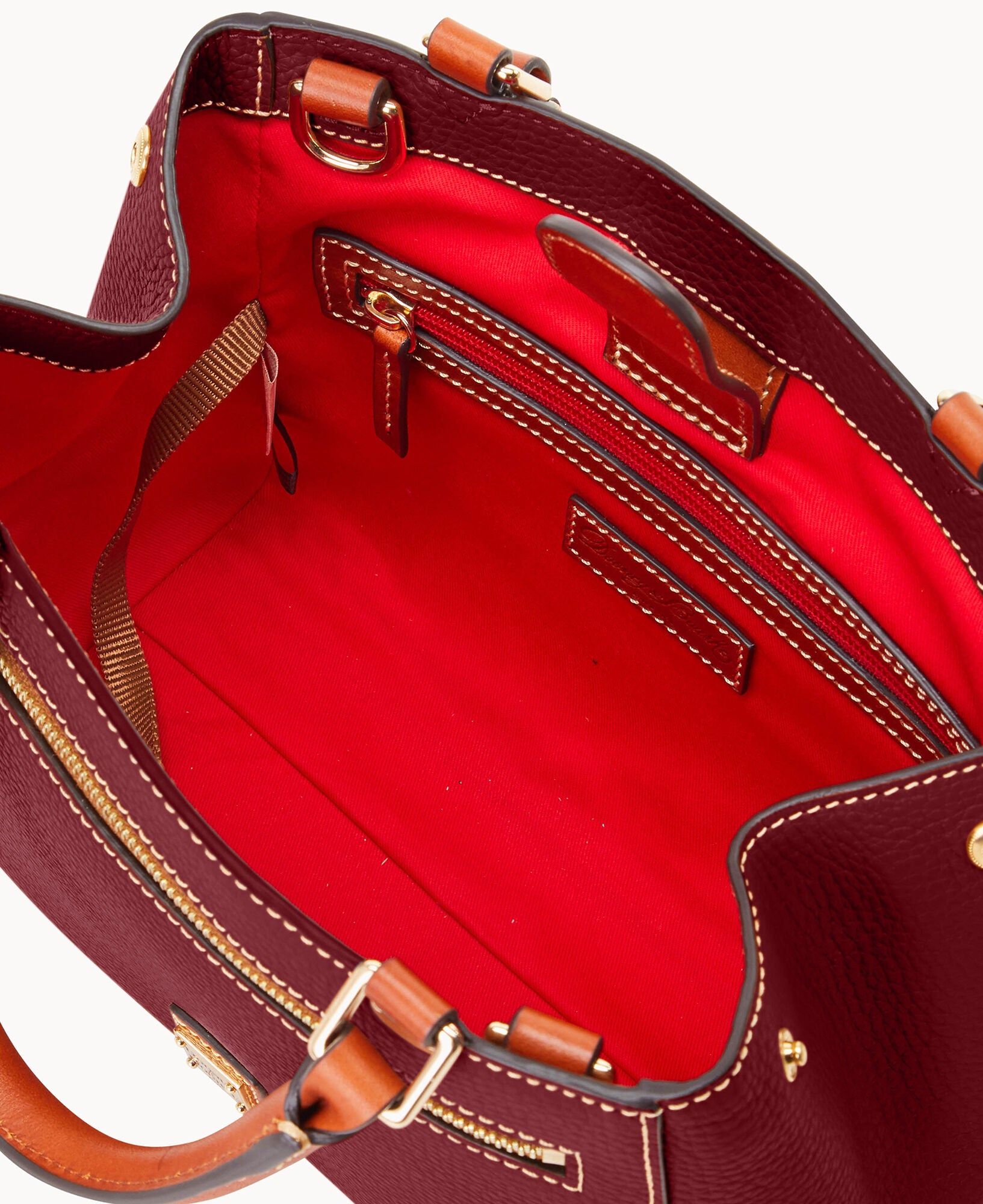 Pebble Grain Small Zip Satchel - Image 23