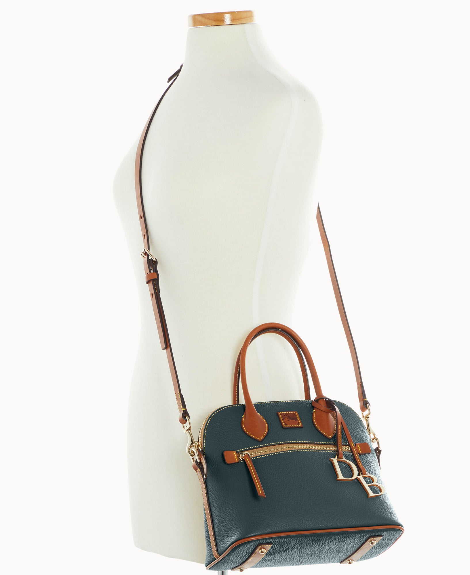 Pebble Grain Domed Satchel - Image 8