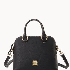 Pebble Grain Domed Satchel
