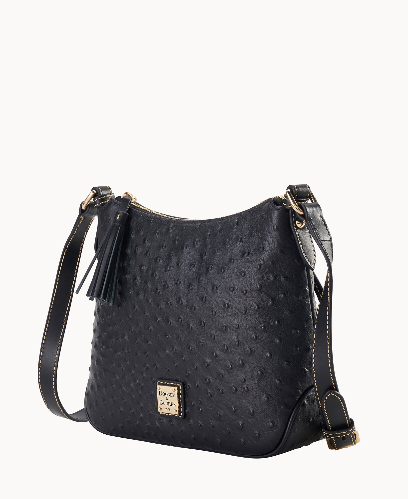 Ostrich Crossbody Hobo - Image 27