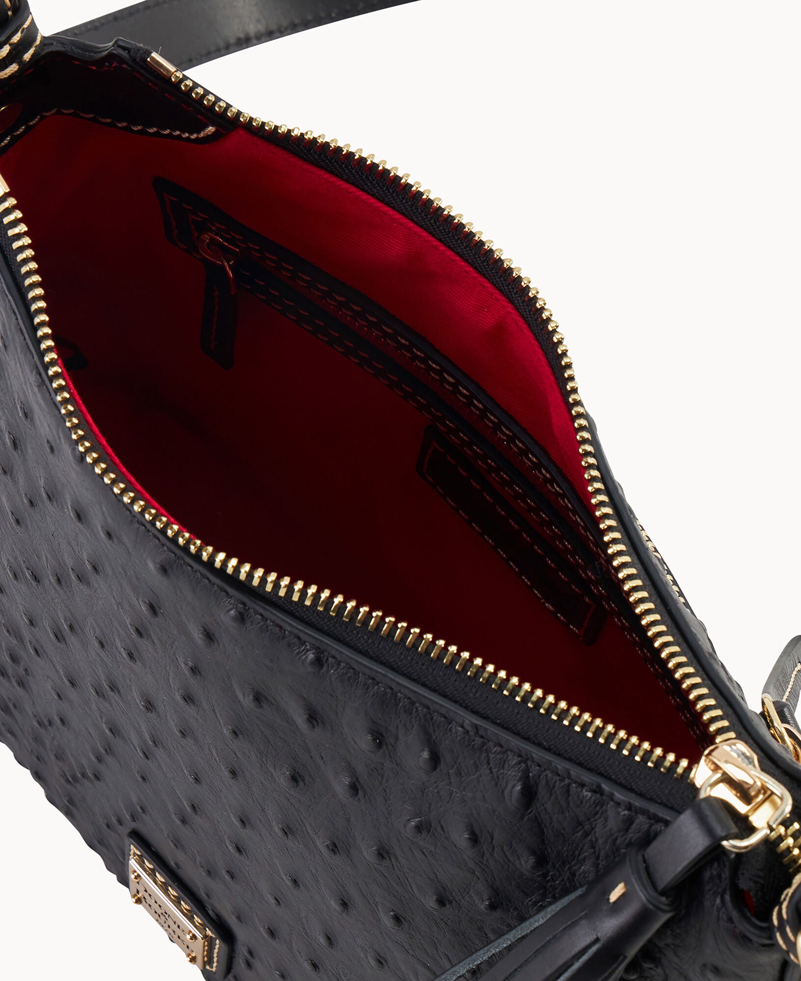 Ostrich Crossbody Hobo - Image 28