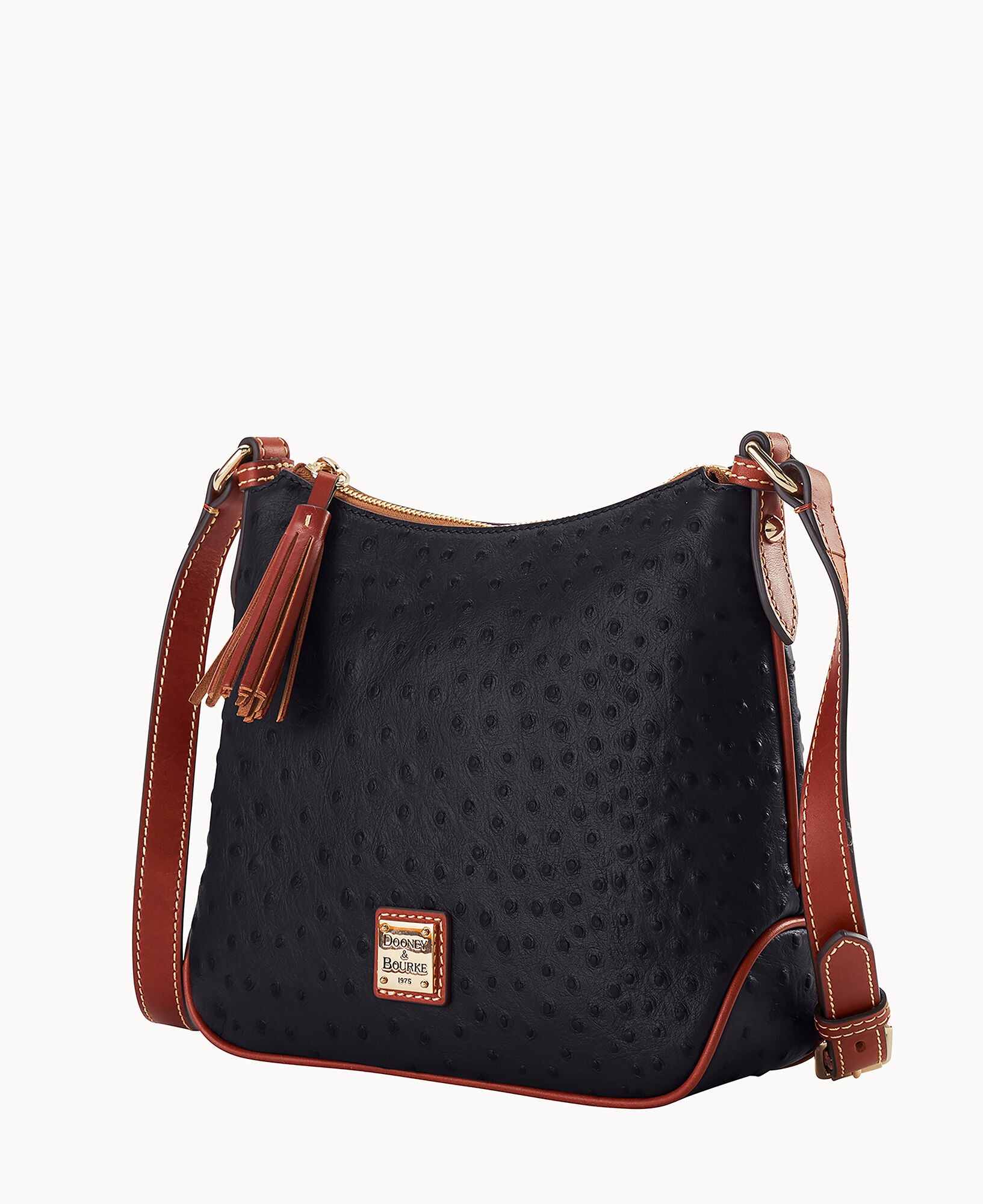 Ostrich Crossbody Hobo - Image 7