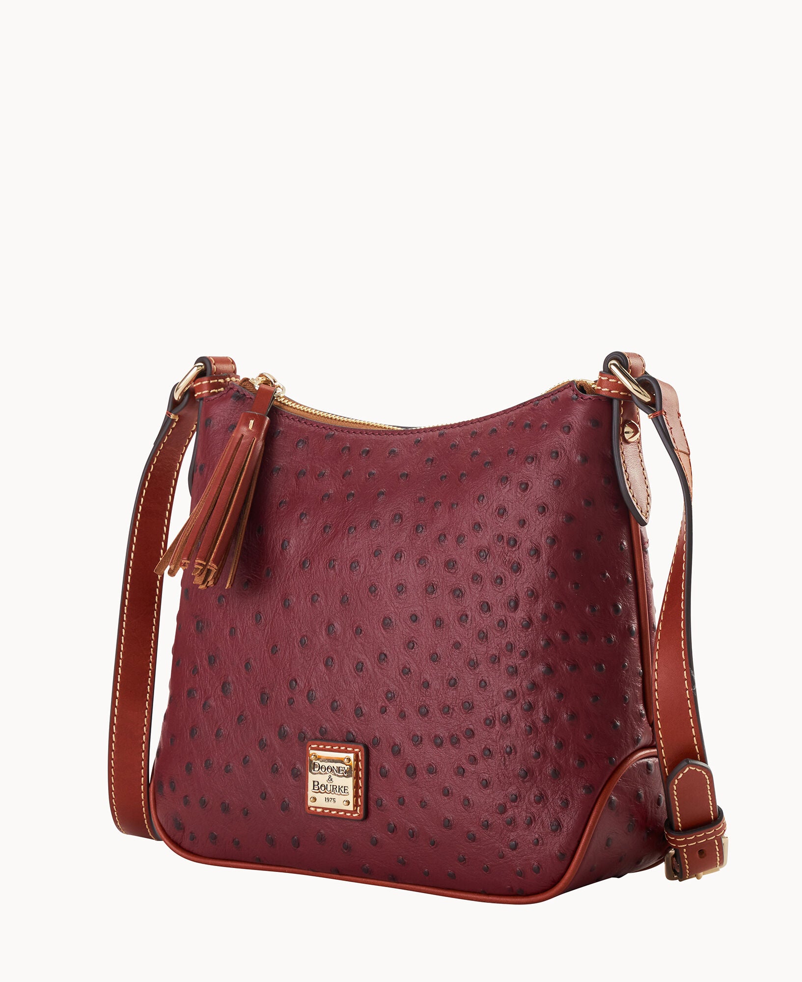 Ostrich Crossbody Hobo - Image 2