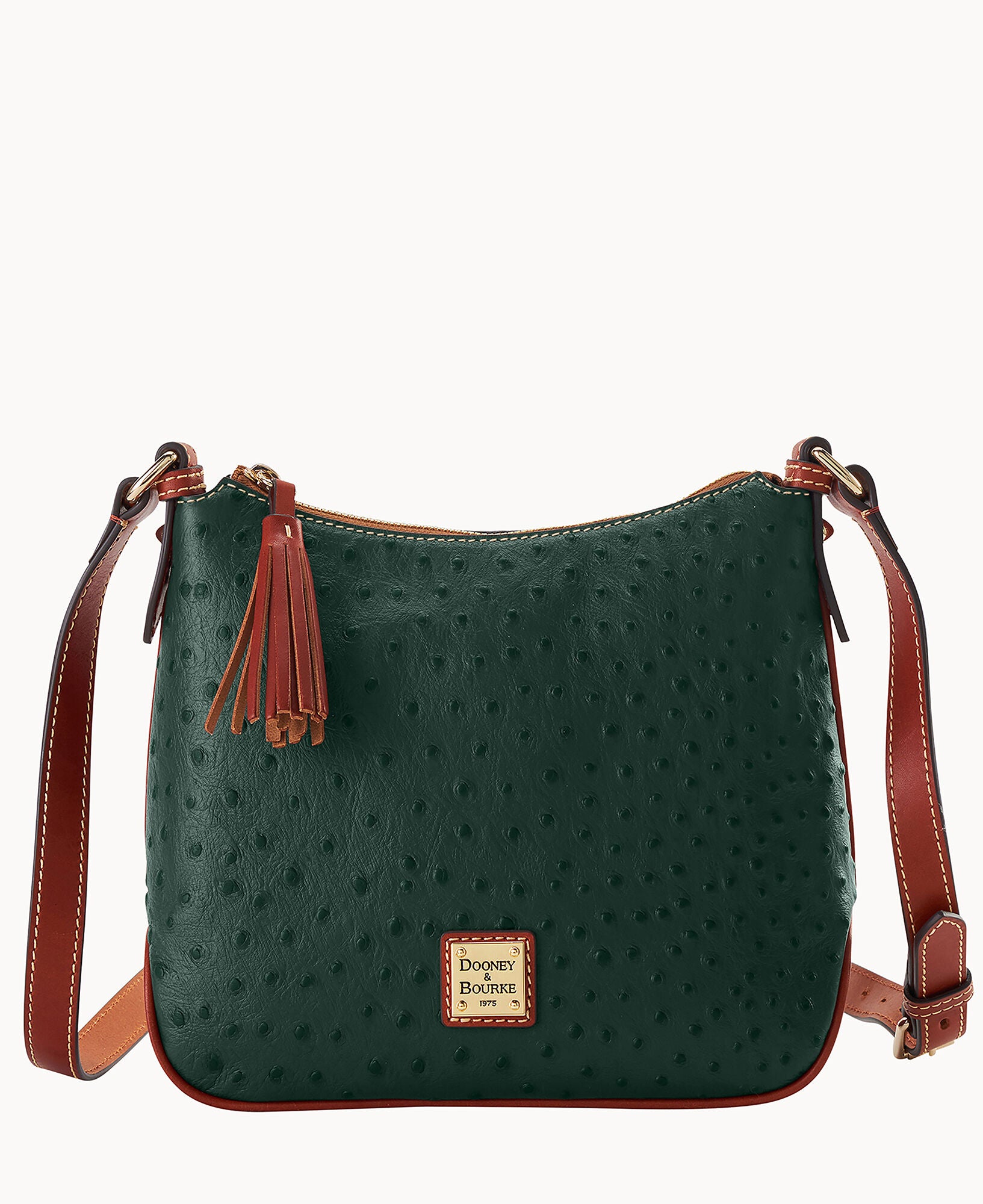 Ostrich Crossbody Hobo - Image 16