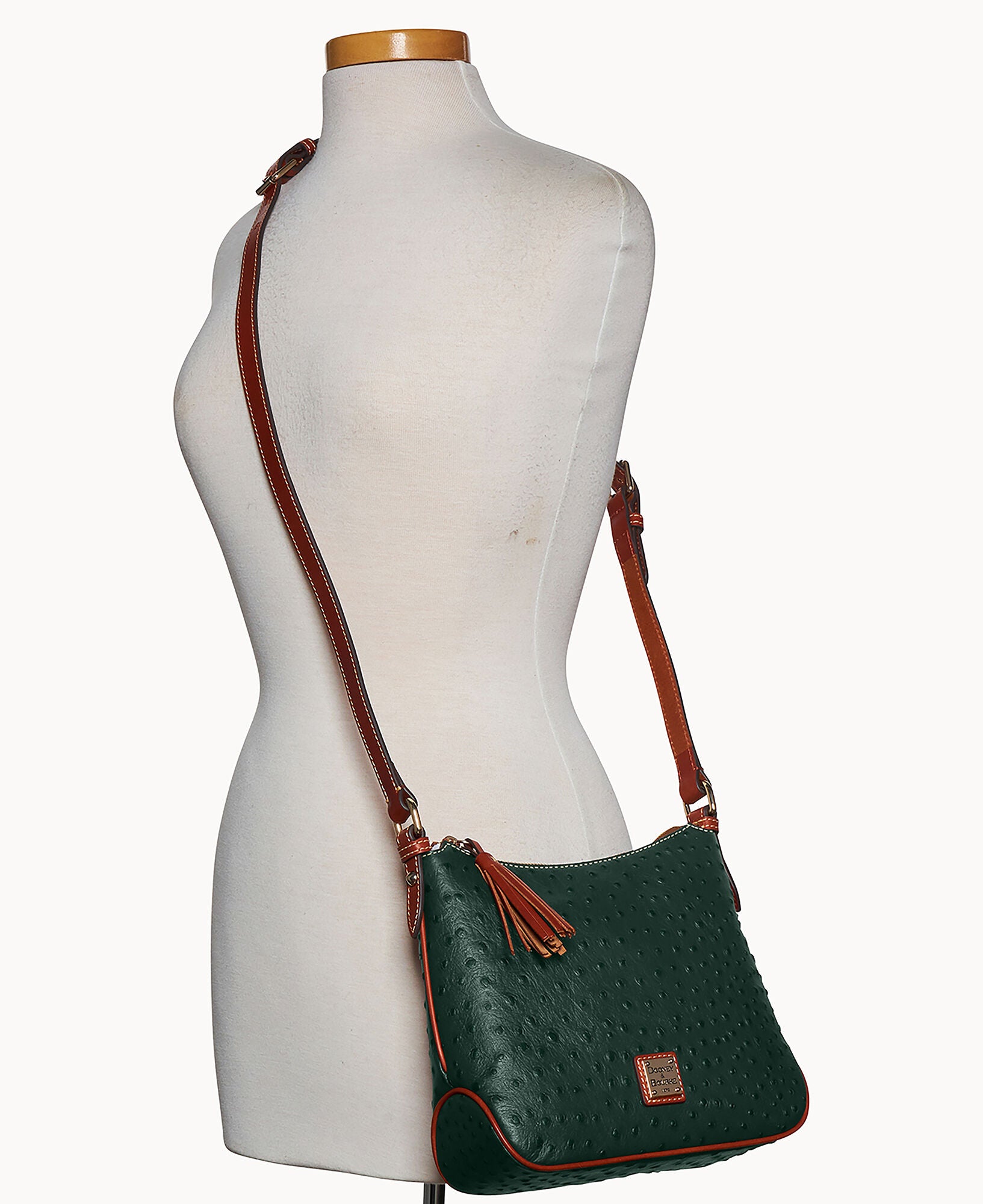 Ostrich Crossbody Hobo - Image 20