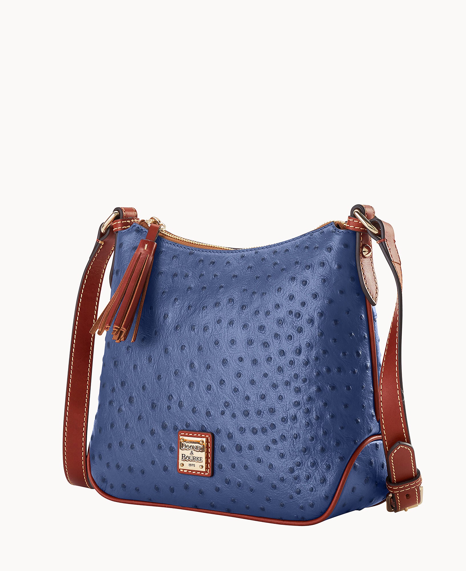 Ostrich Crossbody Hobo - Image 22