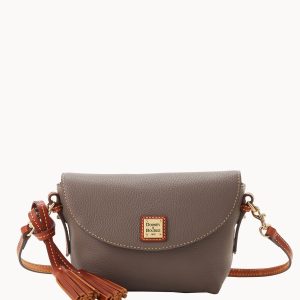 Pebble Grain Crossbody Saddle Bag