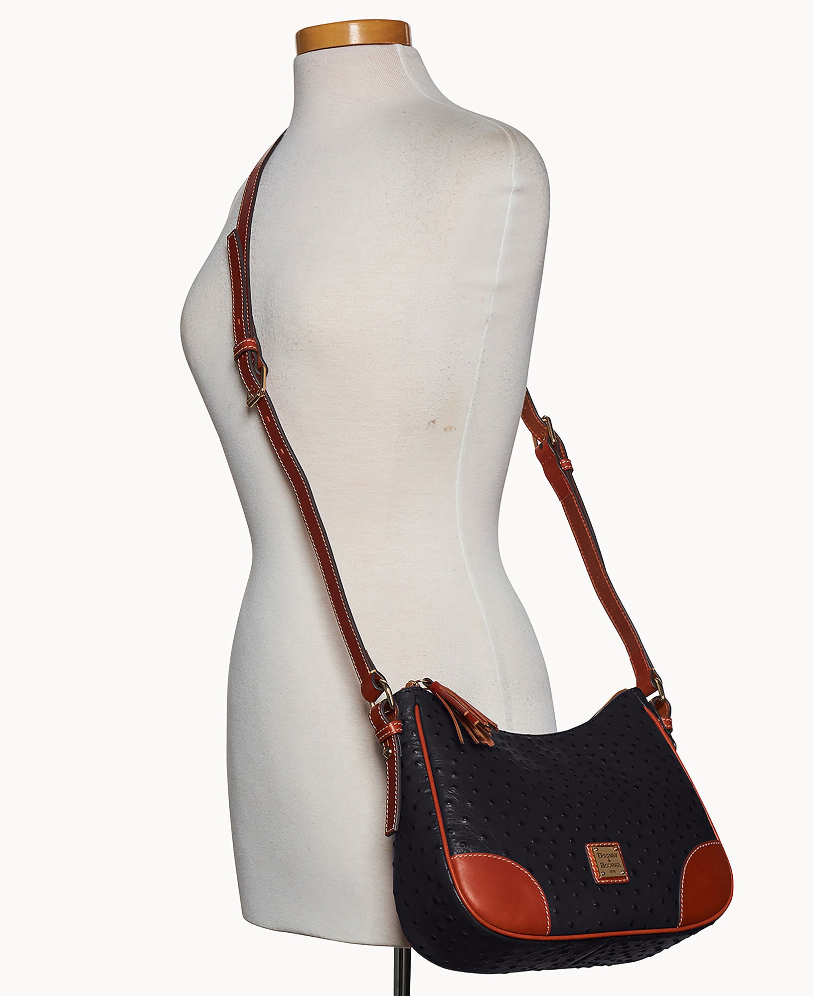 Ostrich Crossbody Hobo - Image 5