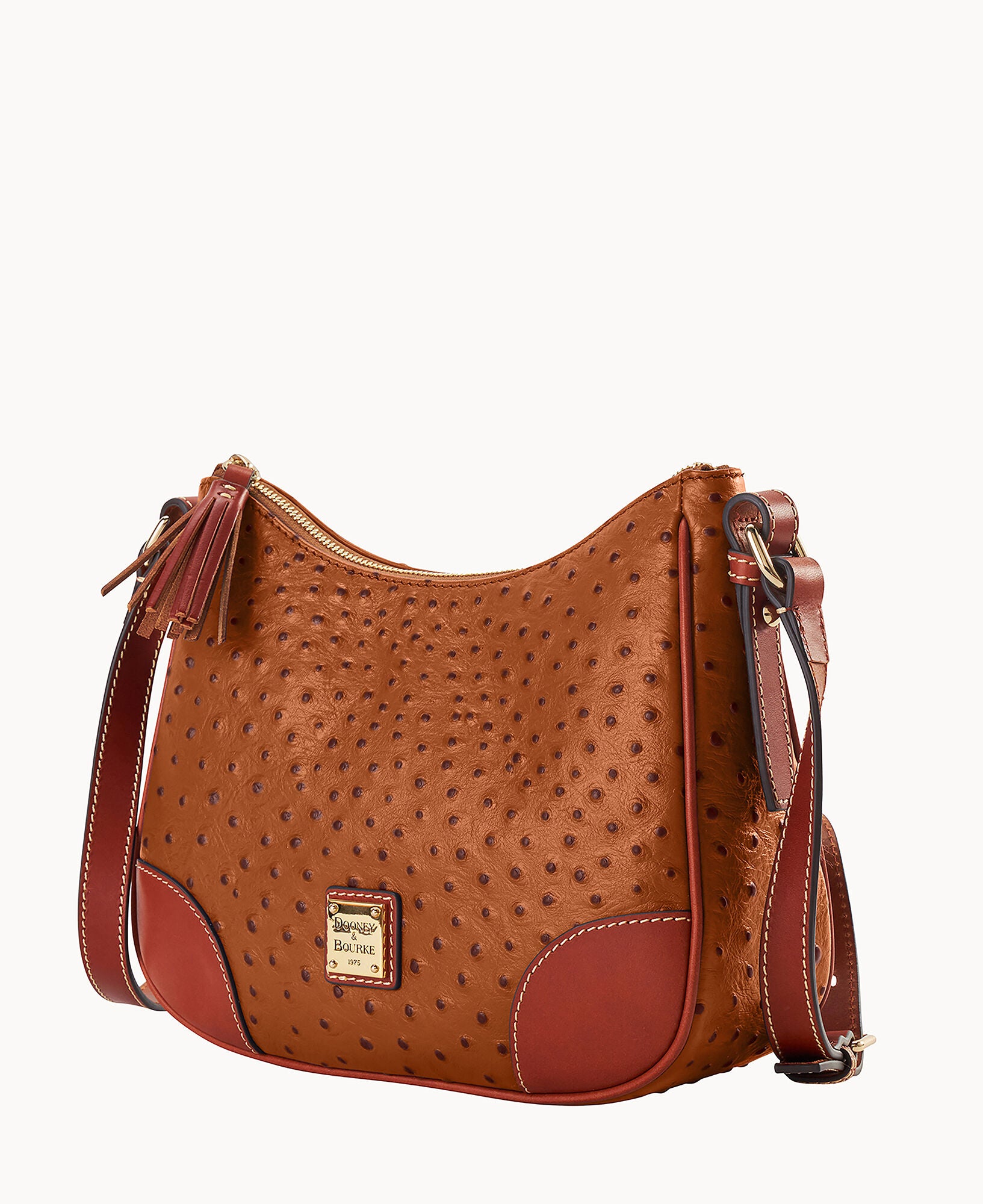 Ostrich Crossbody Hobo - Image 12