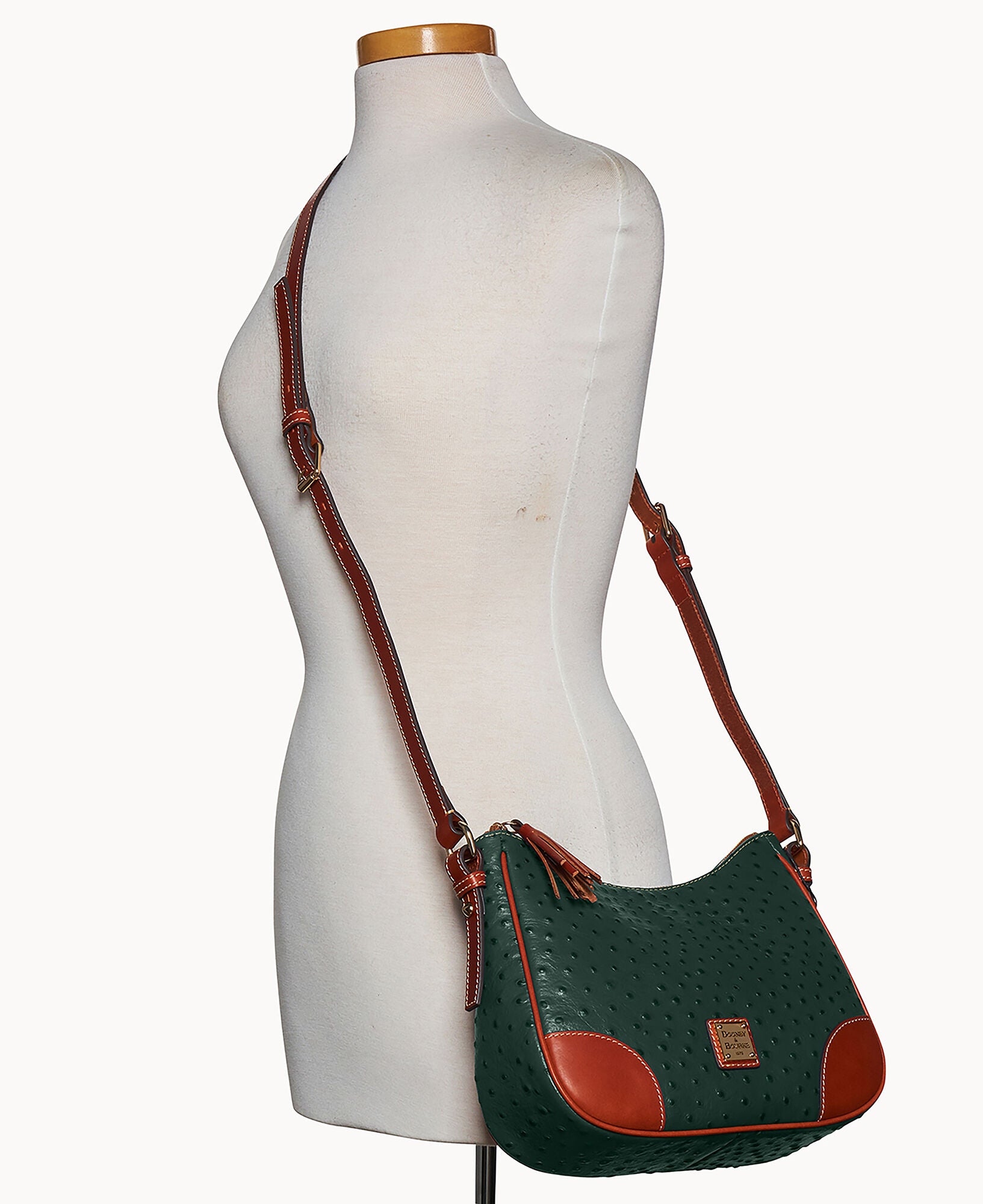 Ostrich Crossbody Hobo - Image 20