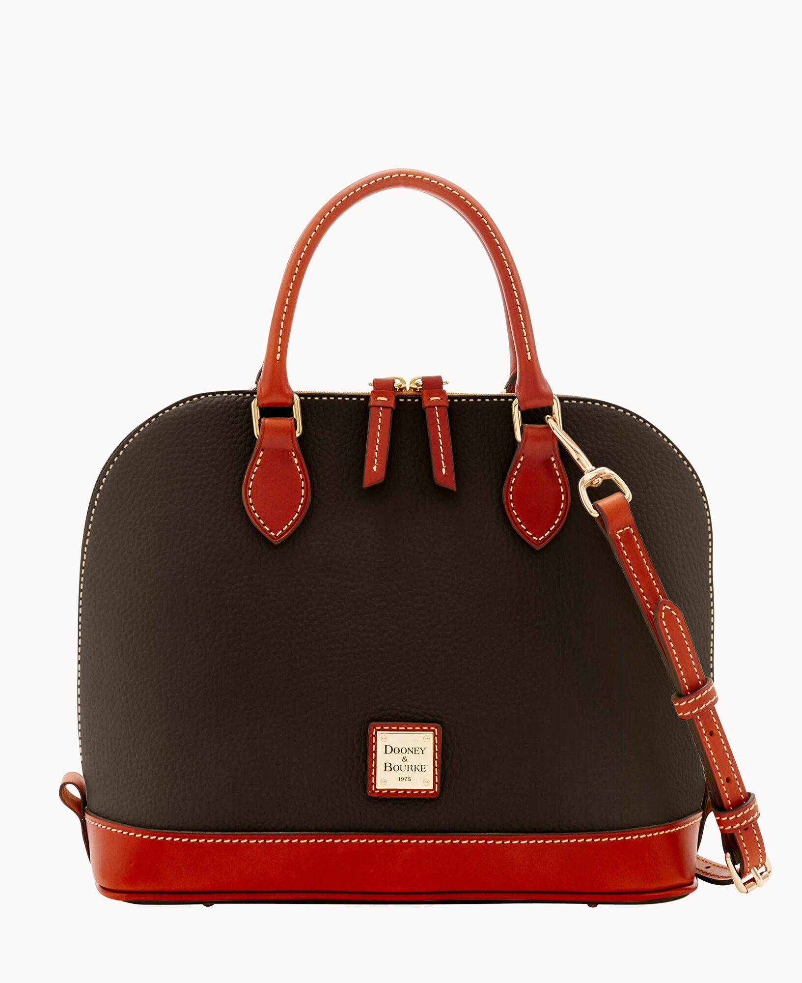 Pebble Grain Zip Zip Satchel - Image 11