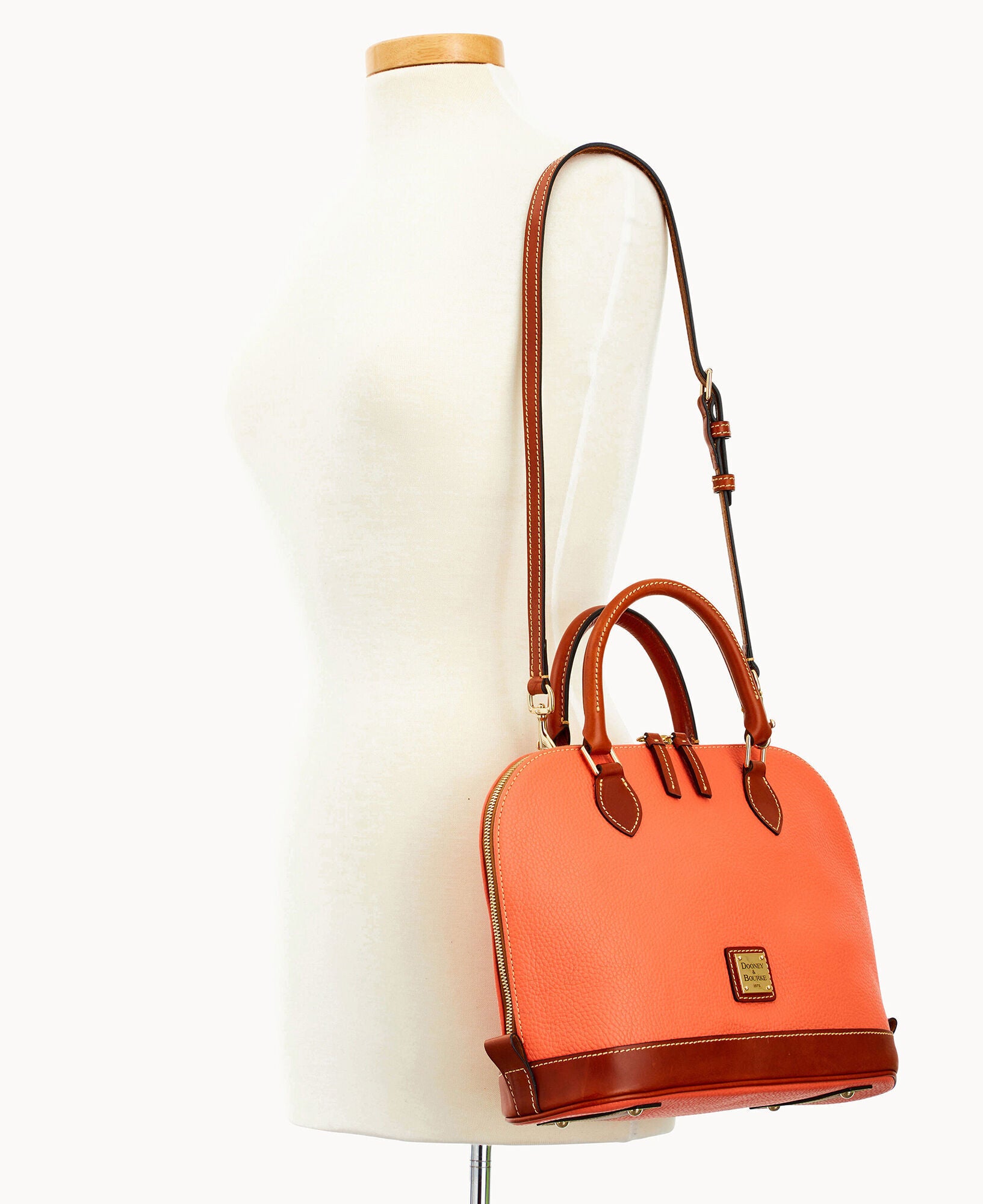 Pebble Grain Zip Zip Satchel - Image 25