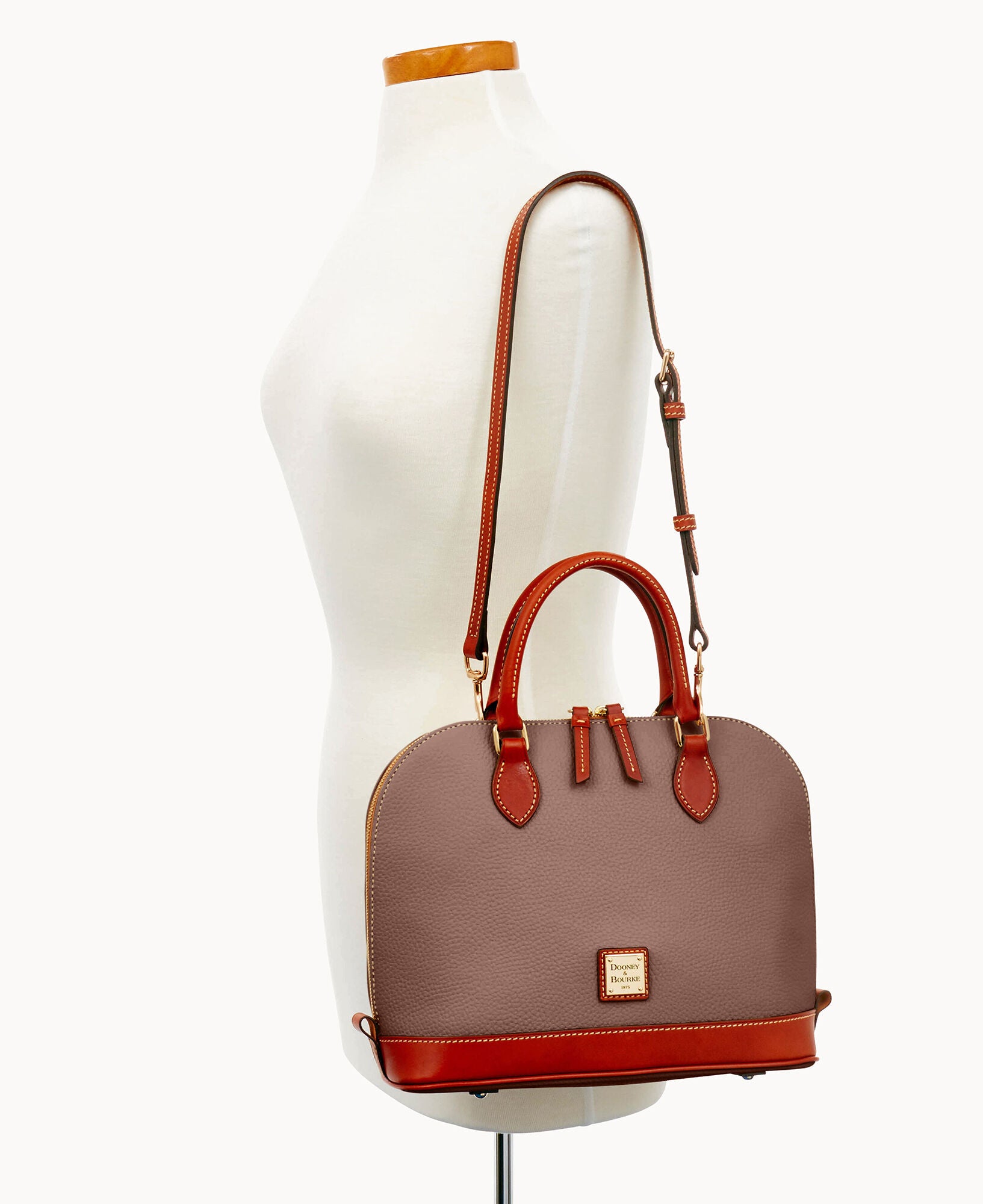 Pebble Grain Zip Zip Satchel - Image 30
