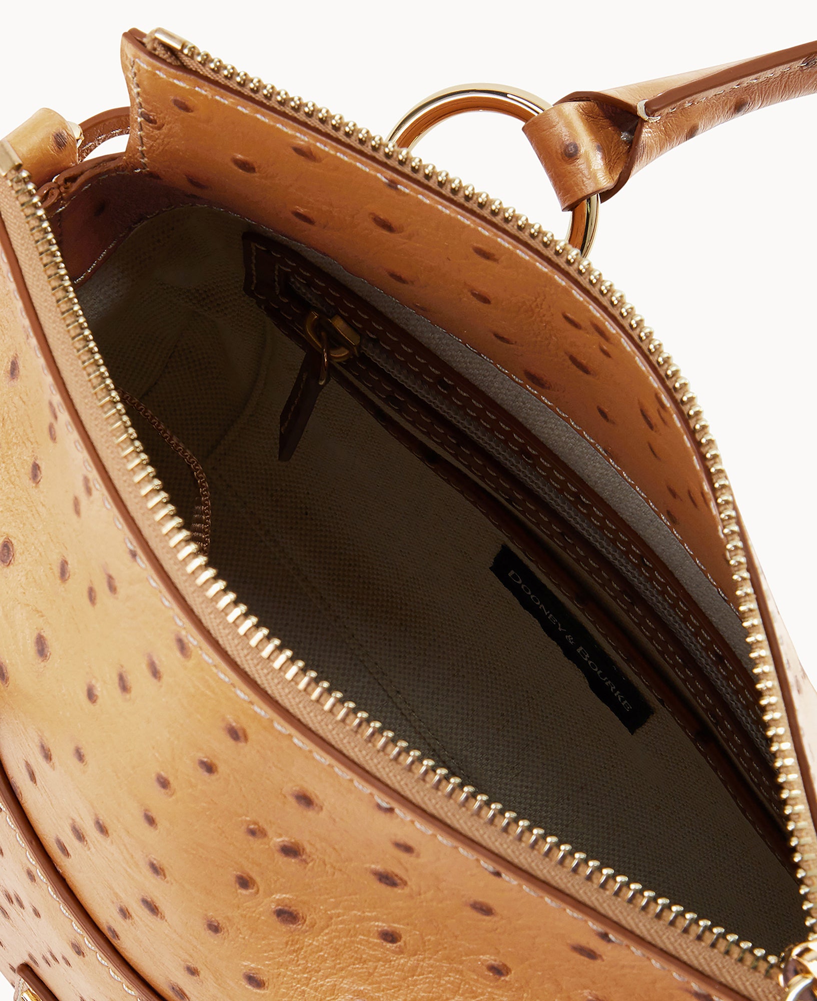 Ostrich Satchel With Pocket - Image 28