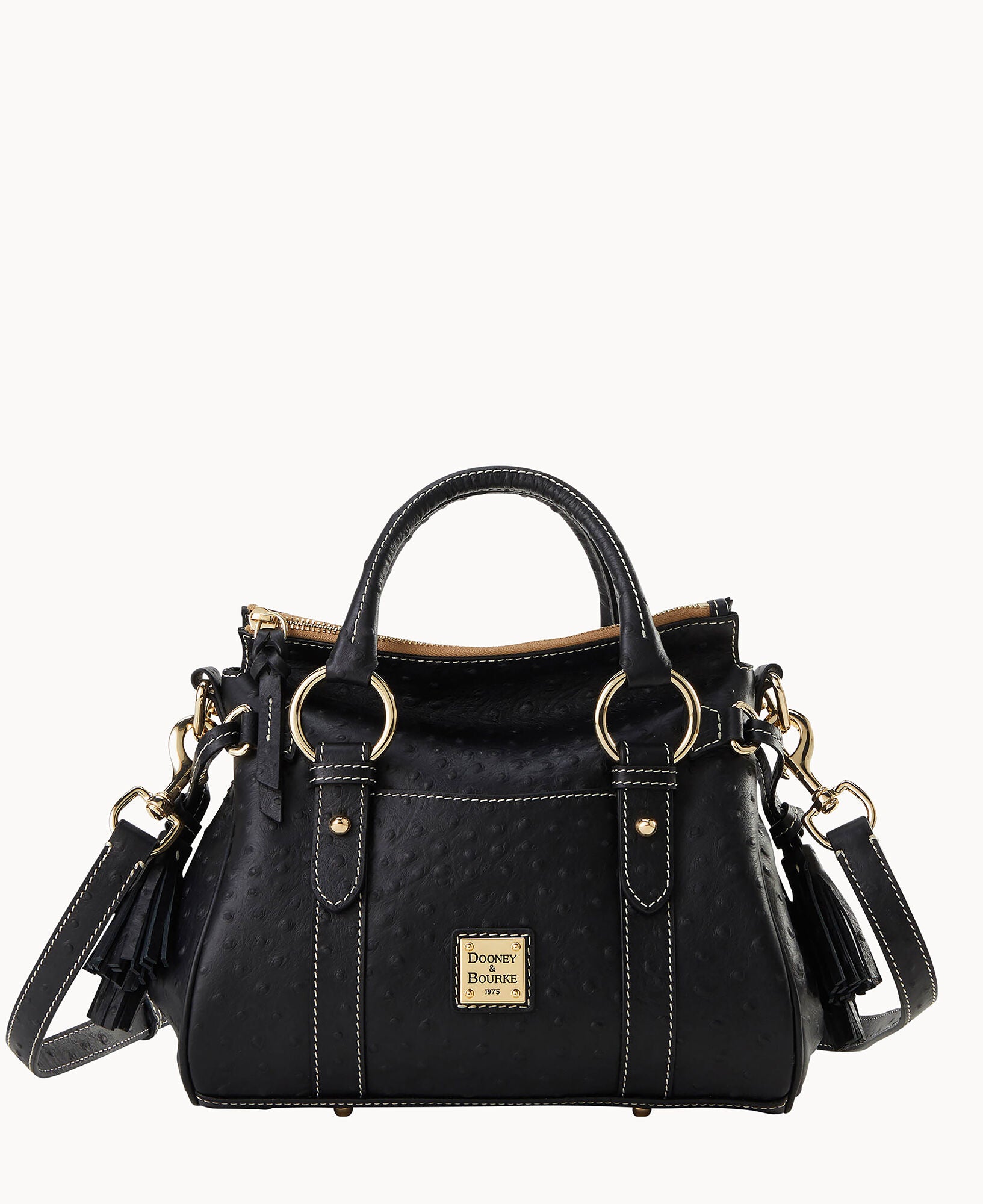 Ostrich Satchel With Pocket - Image 11