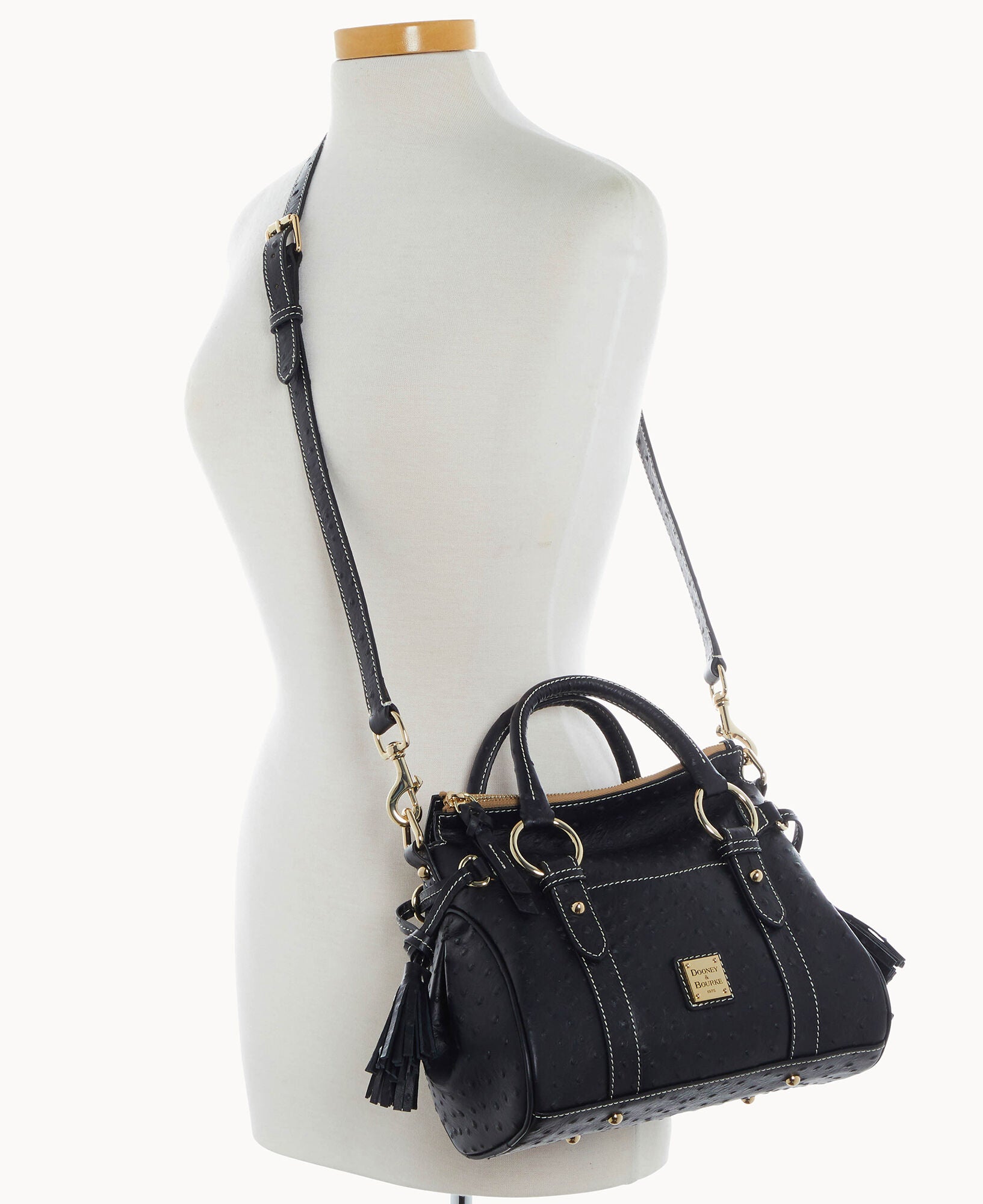 Ostrich Satchel With Pocket - Image 15