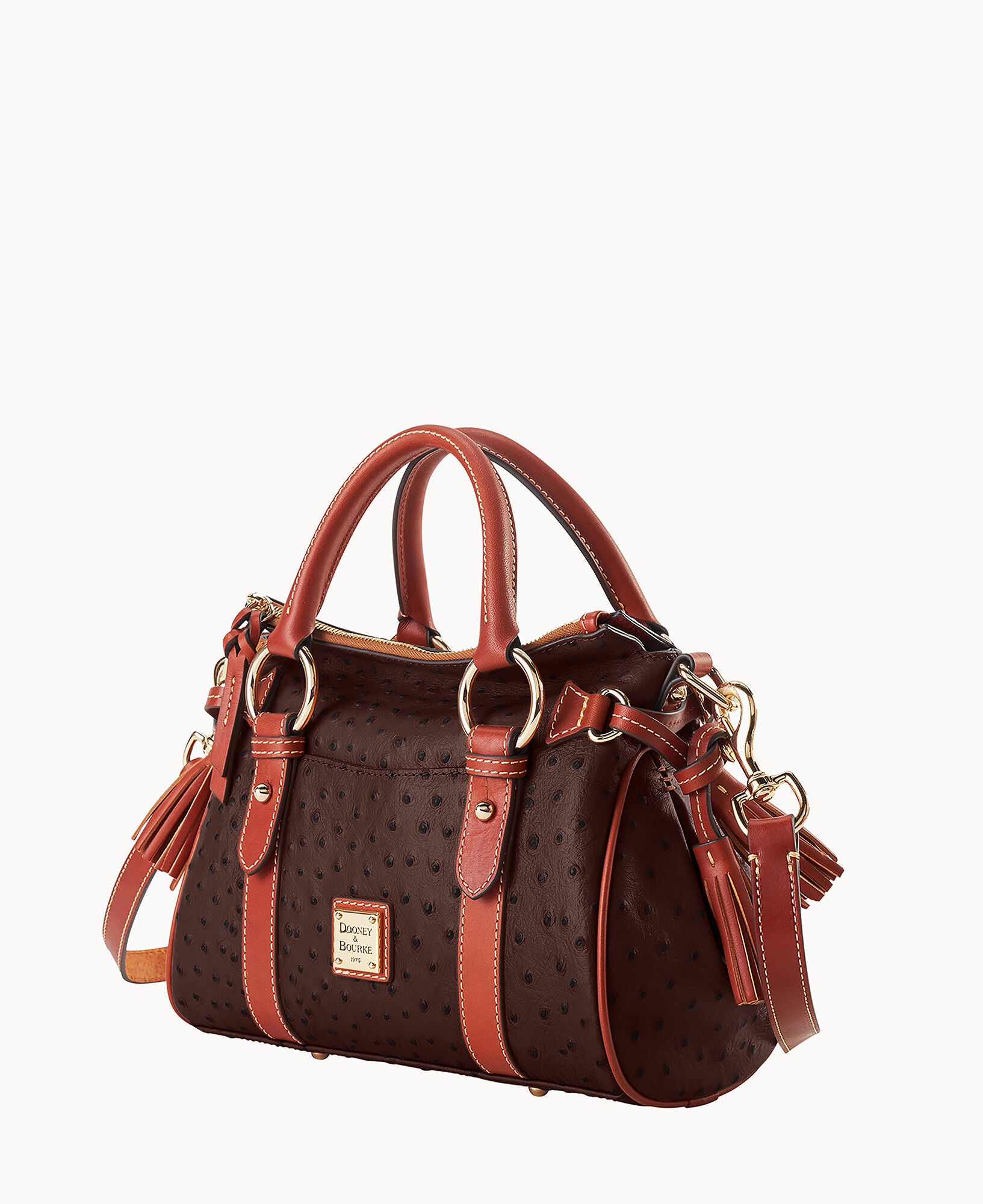 Ostrich Satchel With Pocket - Image 18