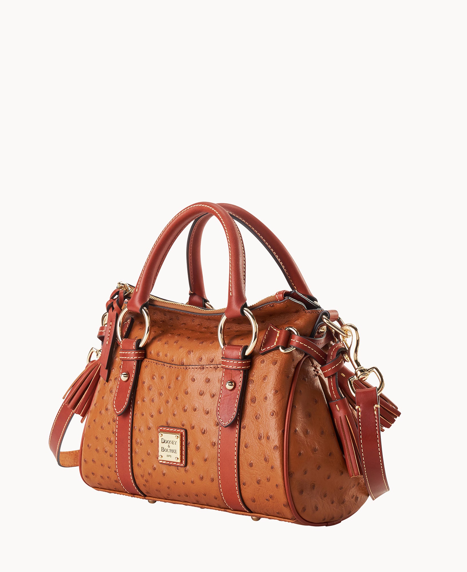 Ostrich Satchel With Pocket - Image 2