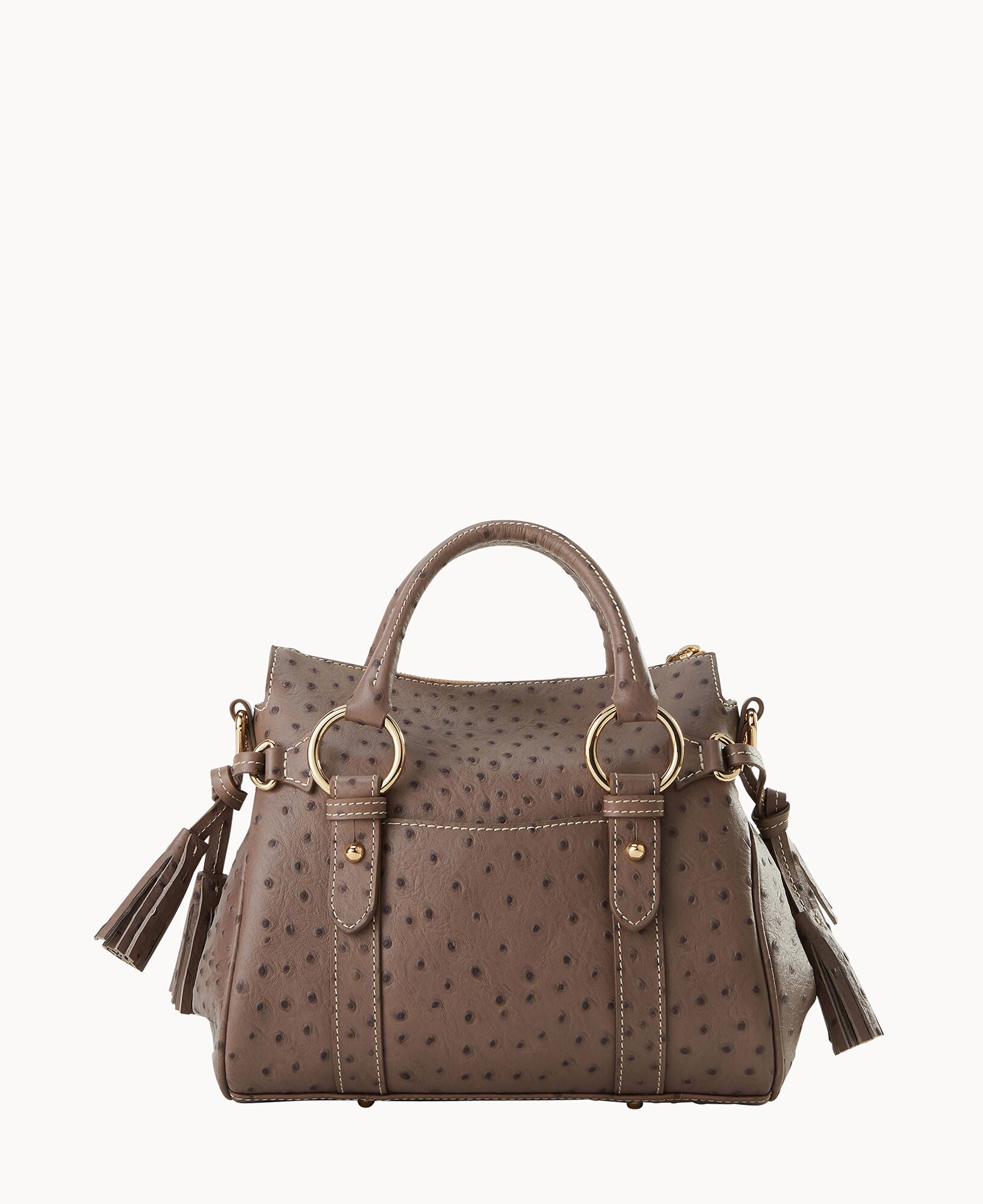 Ostrich Satchel With Pocket - Image 24