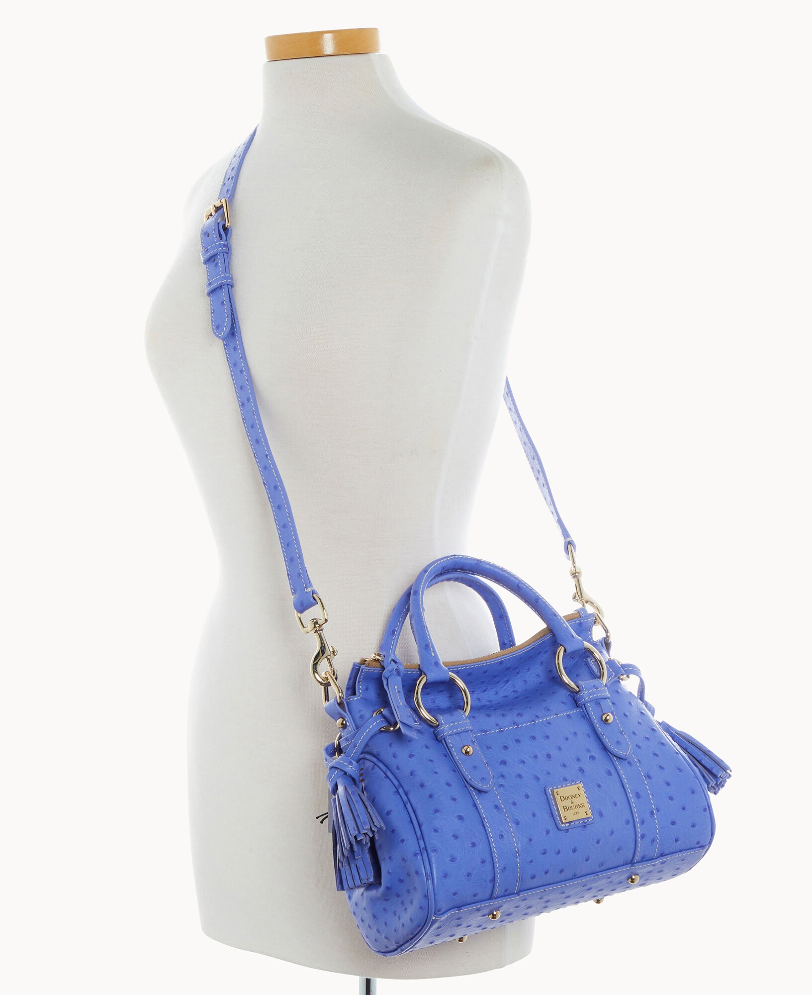 Ostrich Satchel With Pocket - Image 20