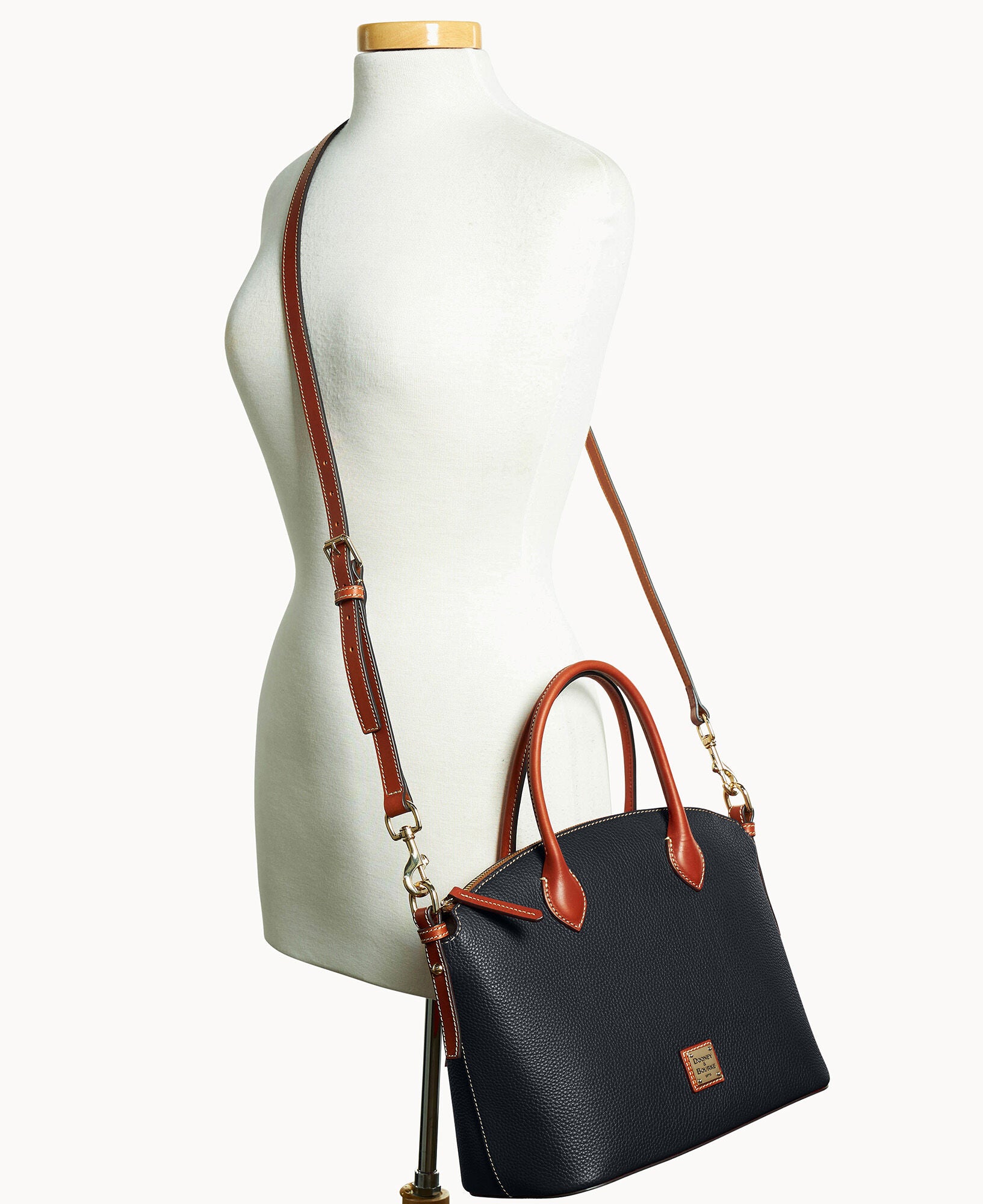 Pebble Grain Domed Satchel - Image 5