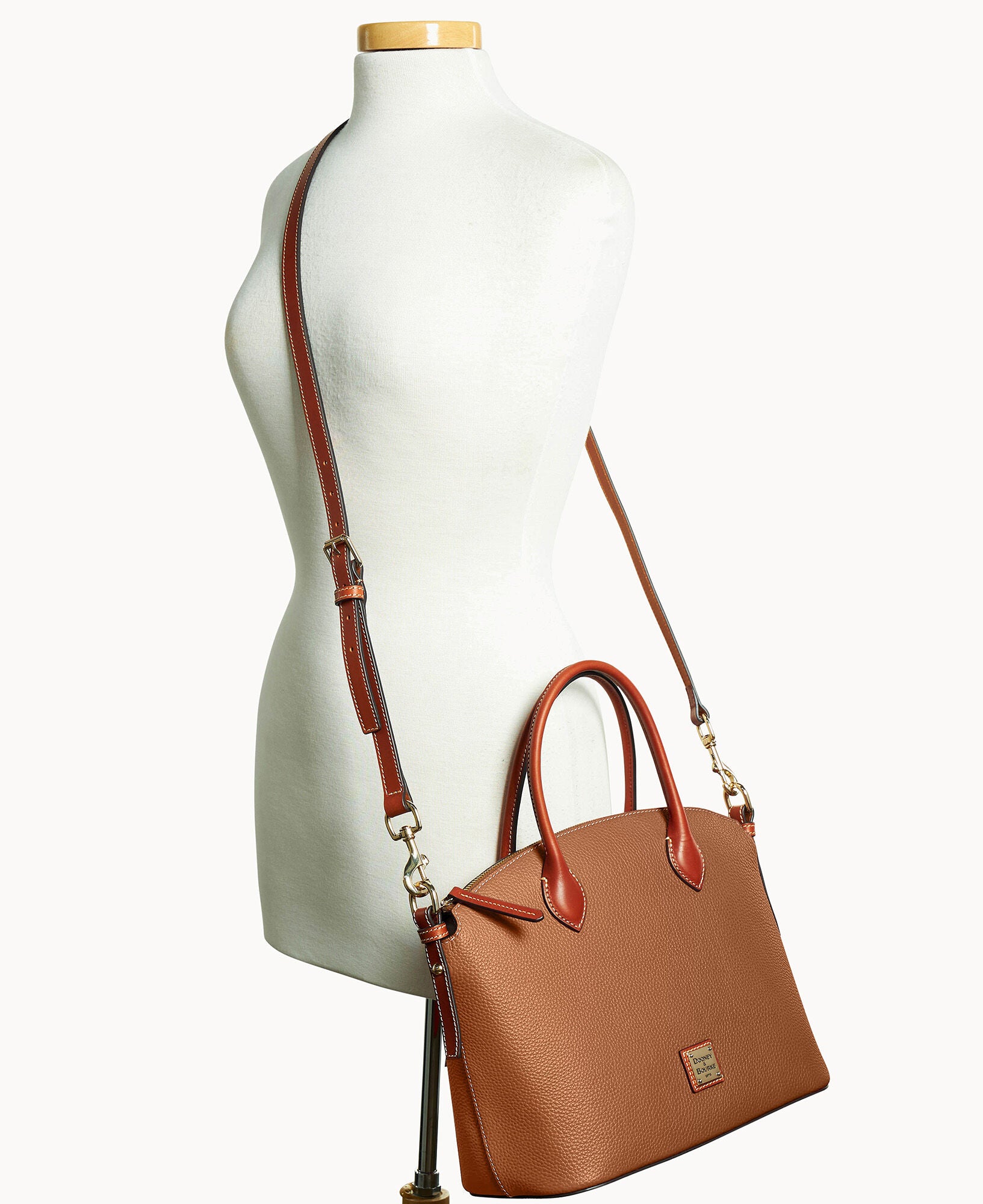 Pebble Grain Domed Satchel - Image 15