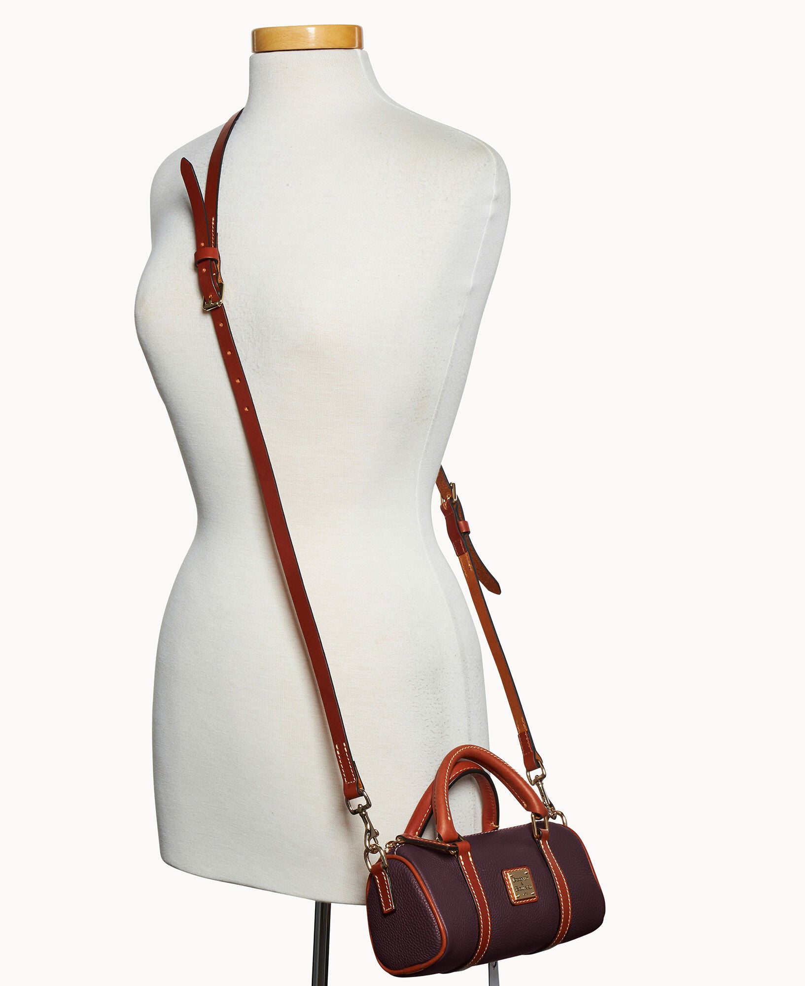 Pebble Grain Crossbody Barrel Satchel 20 - Image 12