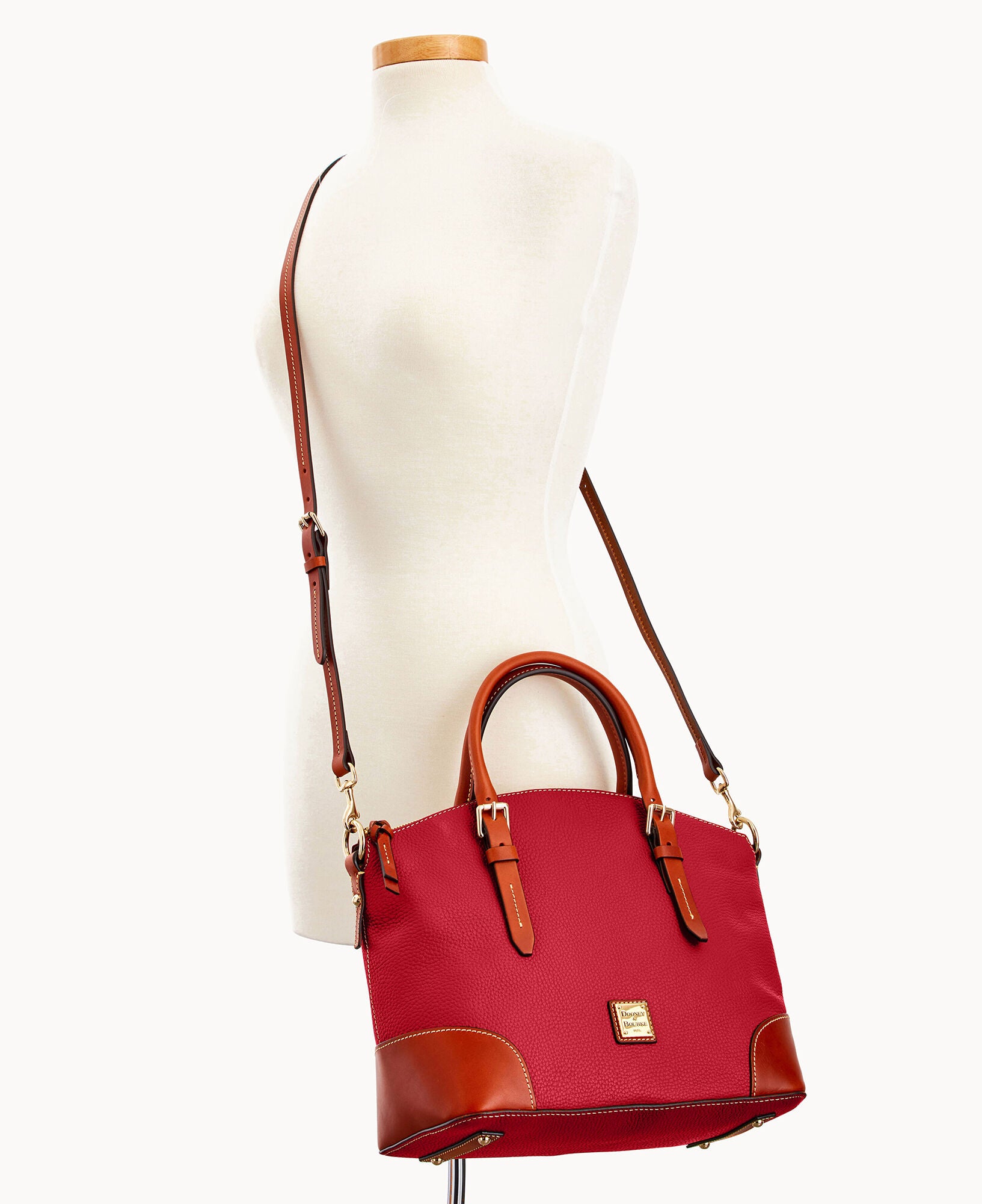 Pebble Grain Domed Satchel - Image 15