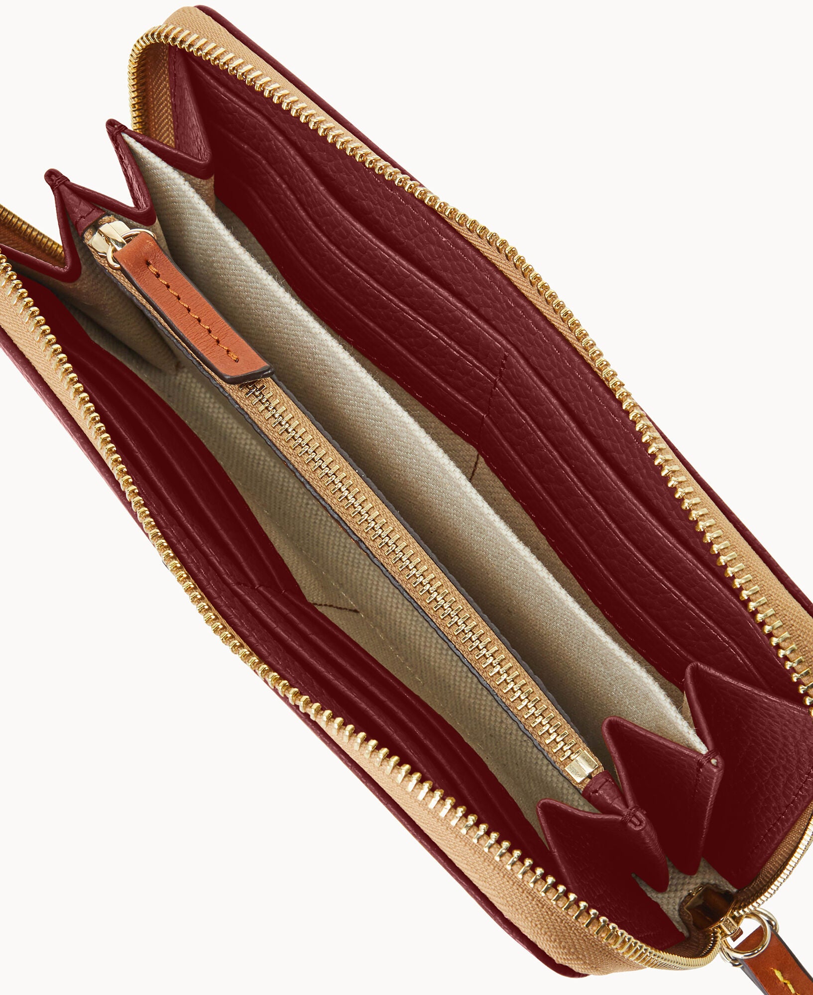 Pebble Grain Large Zip Around Wristlet - Image 9