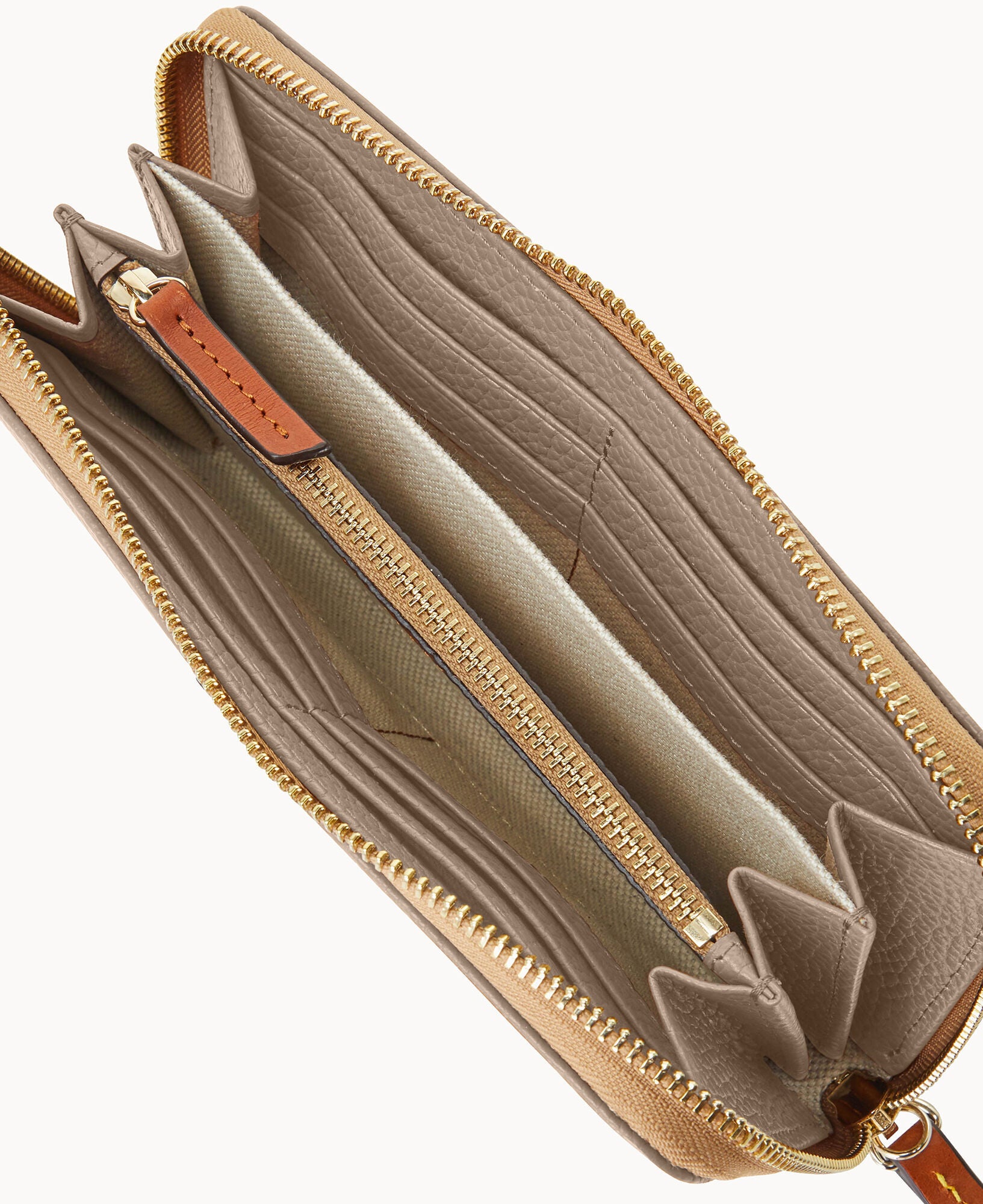Pebble Grain Large Zip Around Wristlet - Image 3