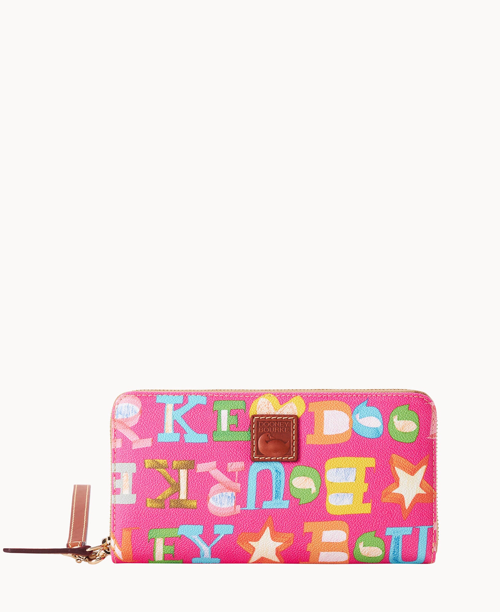 Doodle II Coated Cotton Large Zip Around Wristlet - Image 4