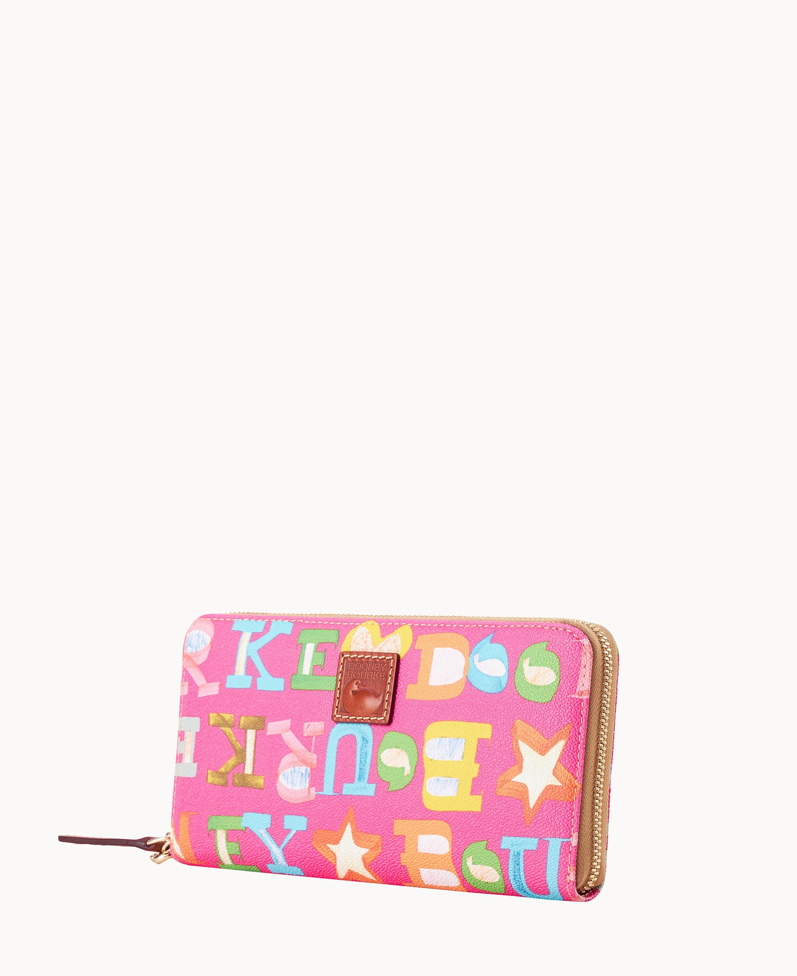 Doodle II Coated Cotton Large Zip Around Wristlet - Image 5