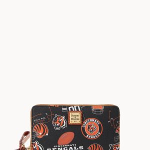 NFL Bengals Large Zip Around Wristlet