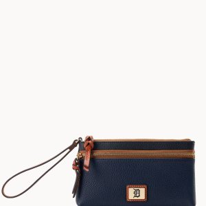 MLB Tigers Double Zip Wristlet