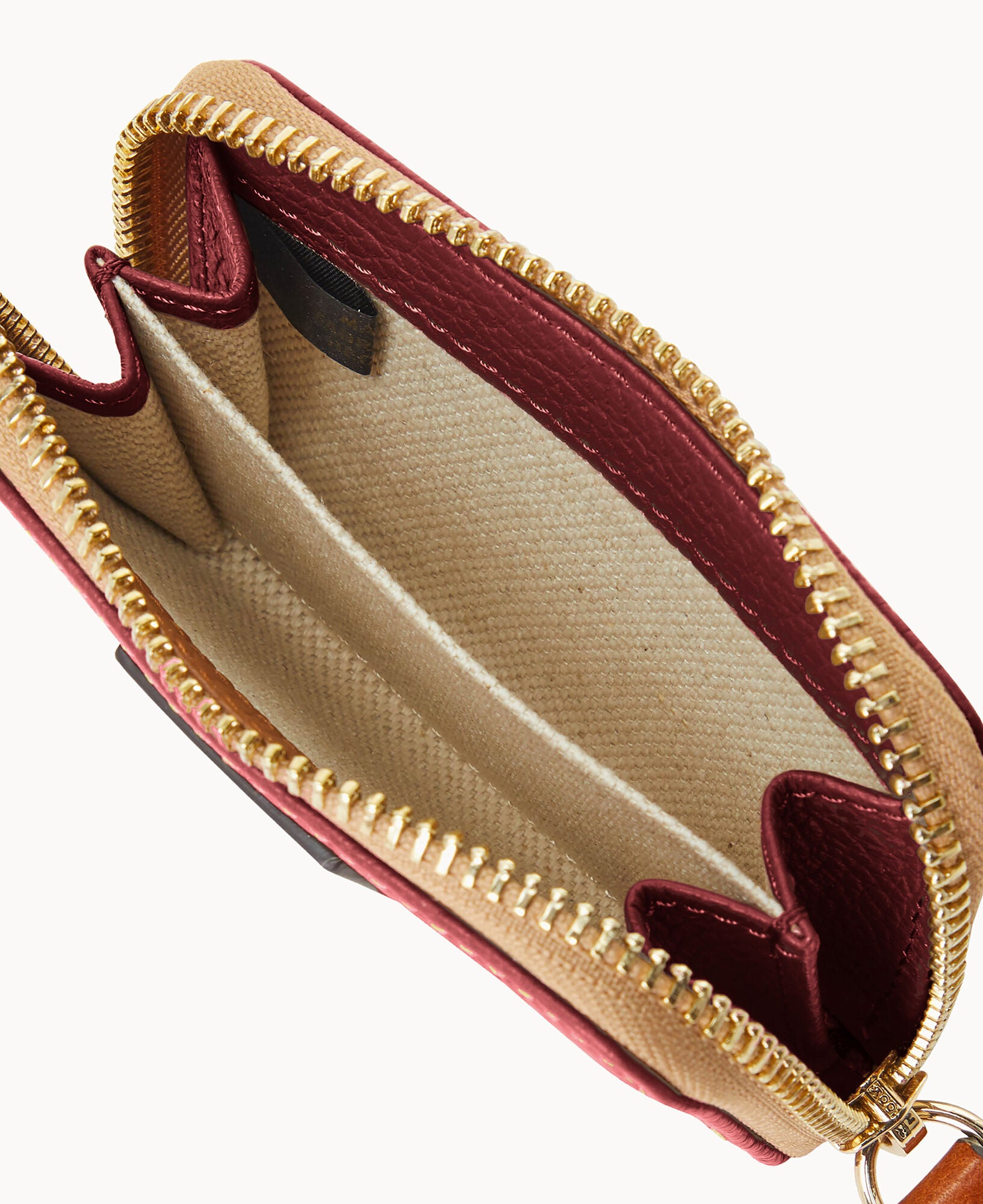 Pebble Grain Zip Around Credit Card Case - Image 3