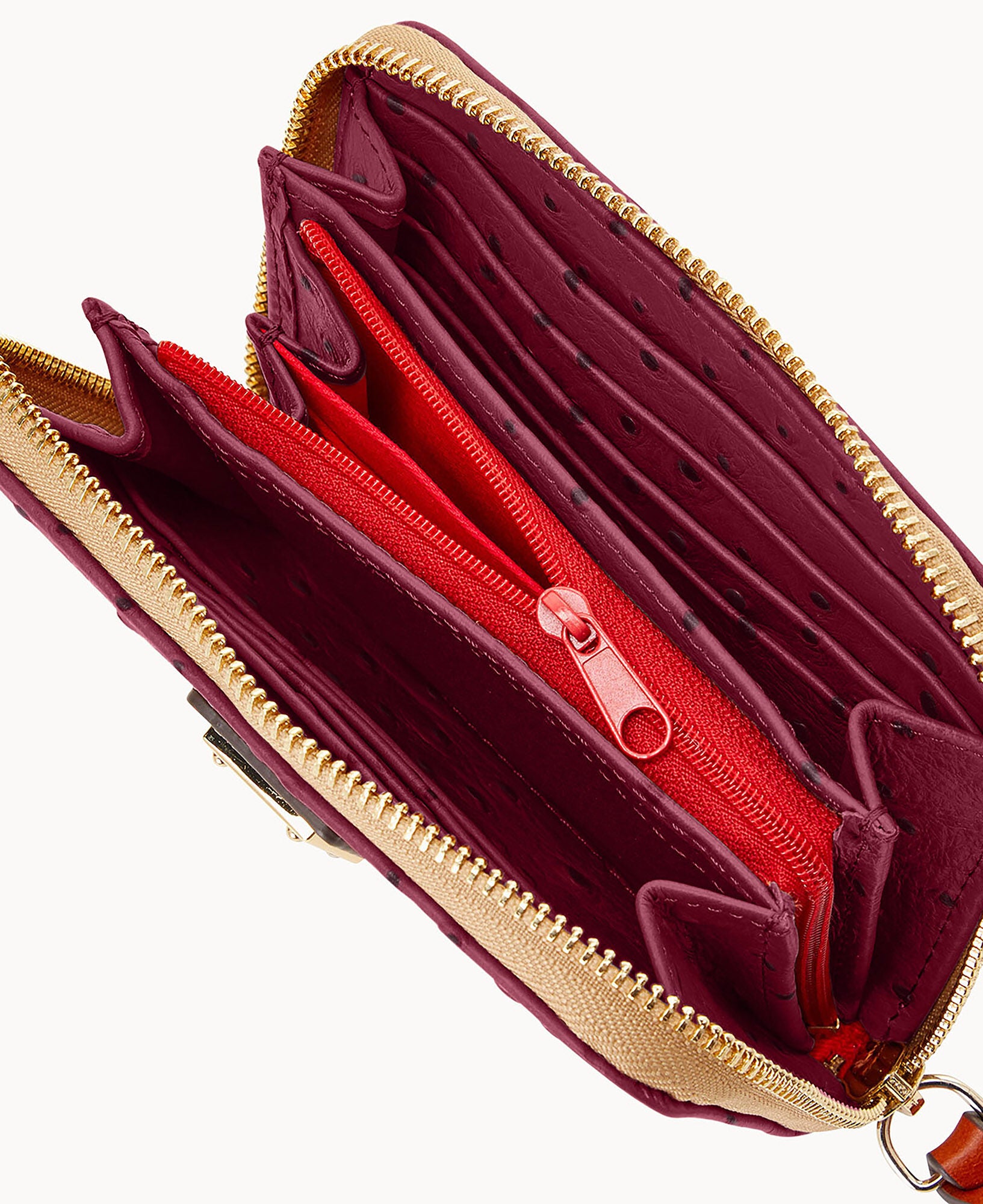 Ostrich Medium Zip Around Wallet - Image 6
