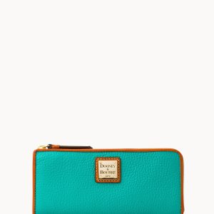 Pebble Grain Zip Clutch